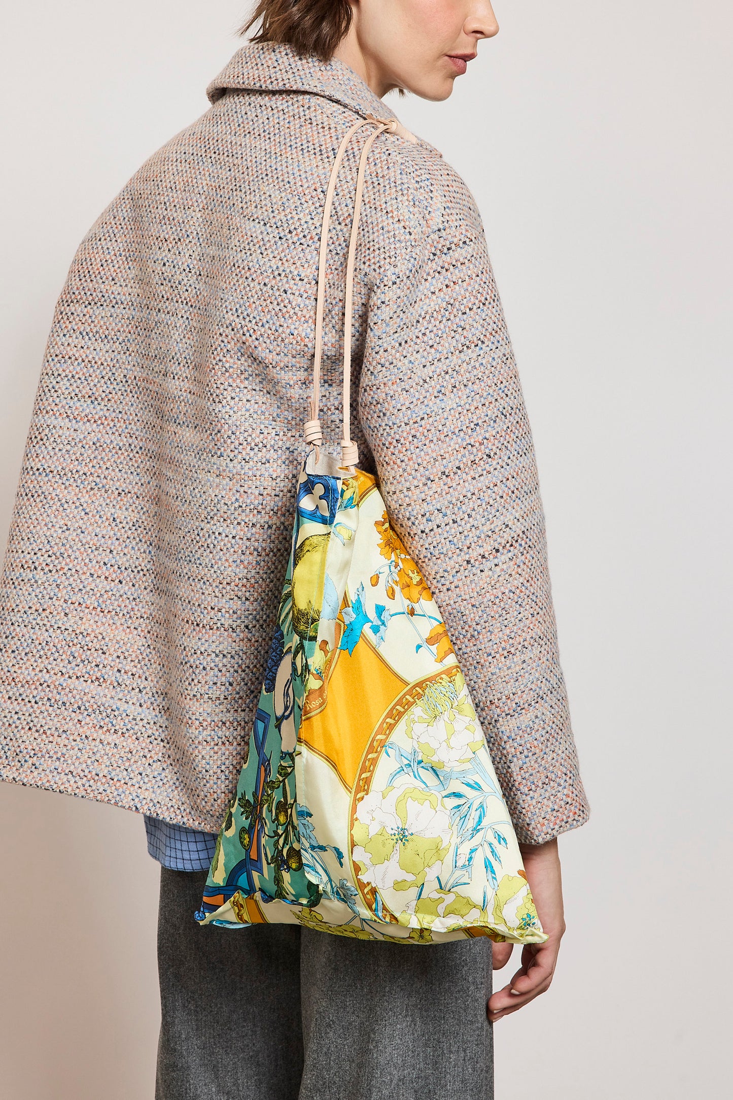 SILK REVERSIBLE BAG ORANGE