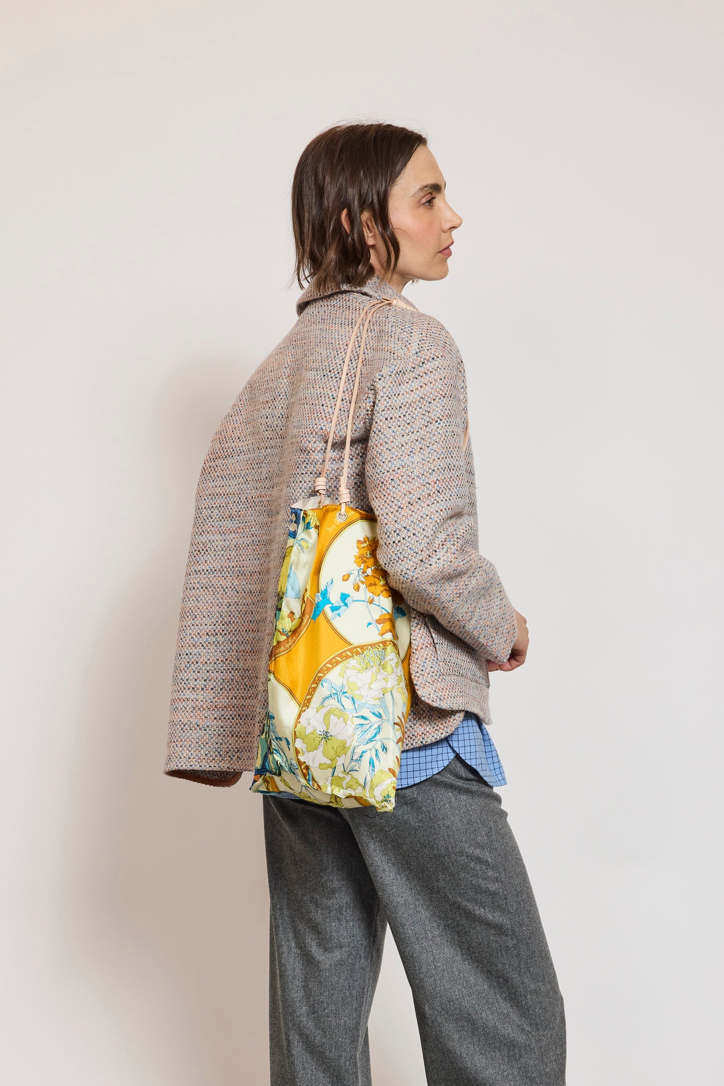 SILK REVERSIBLE BAG ORANGE