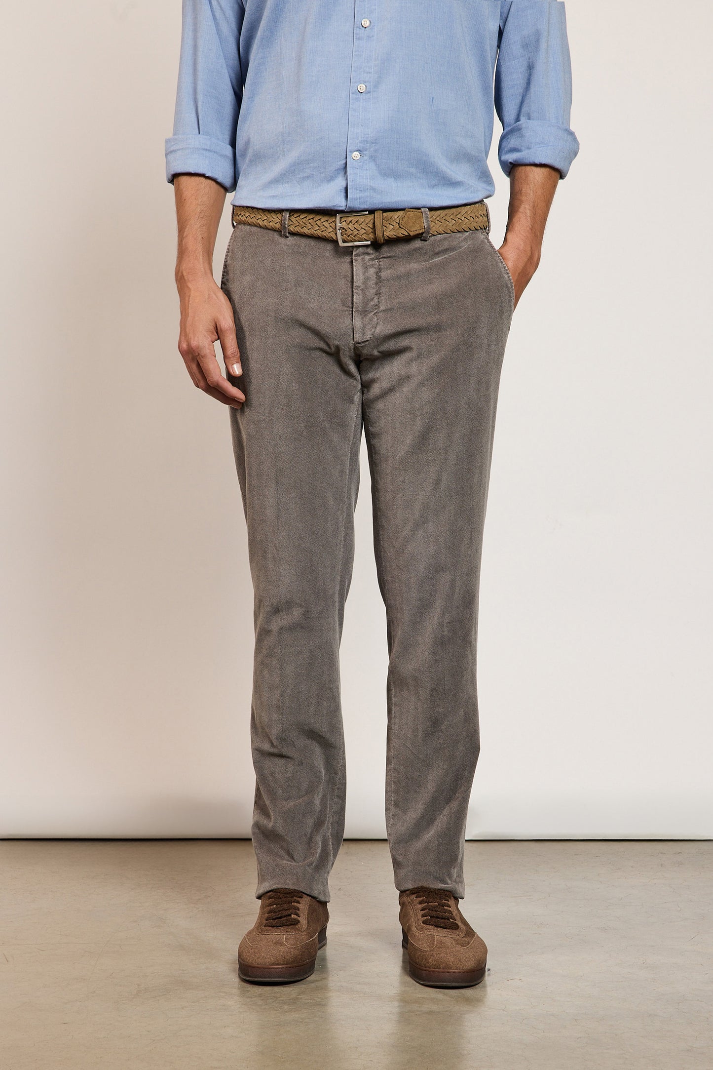 PANTALON EN MOLESKINE MARRON