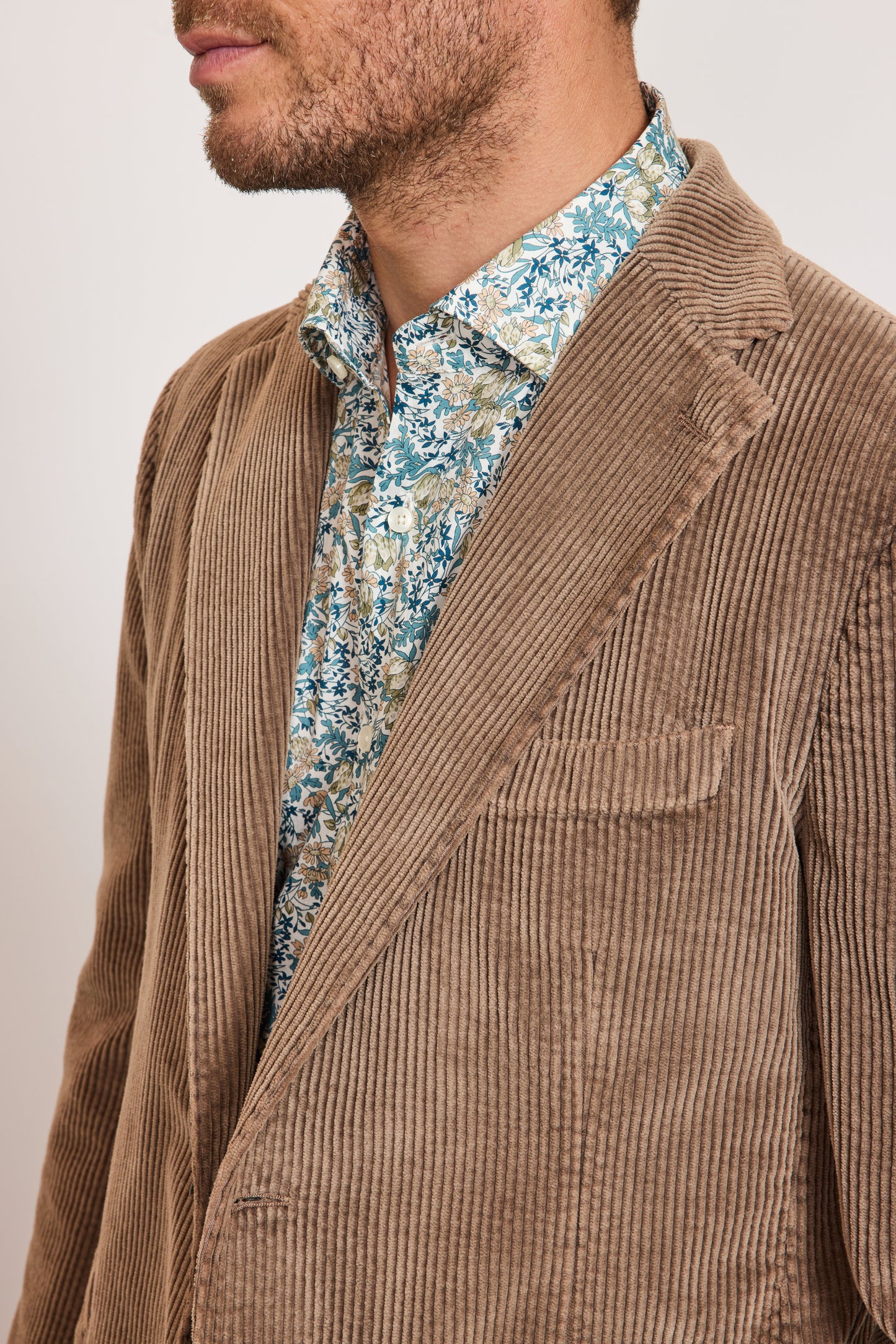 VESTE EN VELOURS MARRON GLACÉ