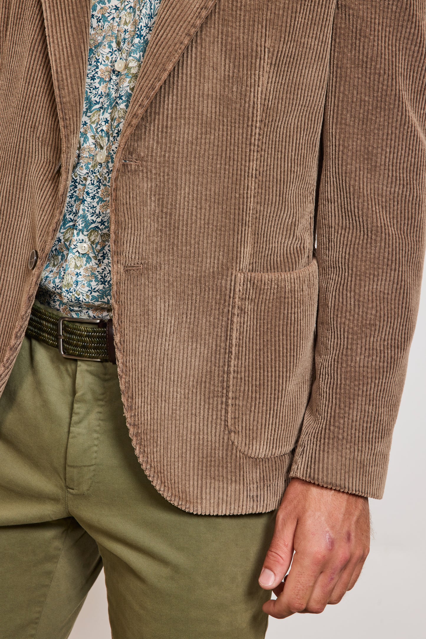 VESTE EN VELOURS MARRON GLACÉ