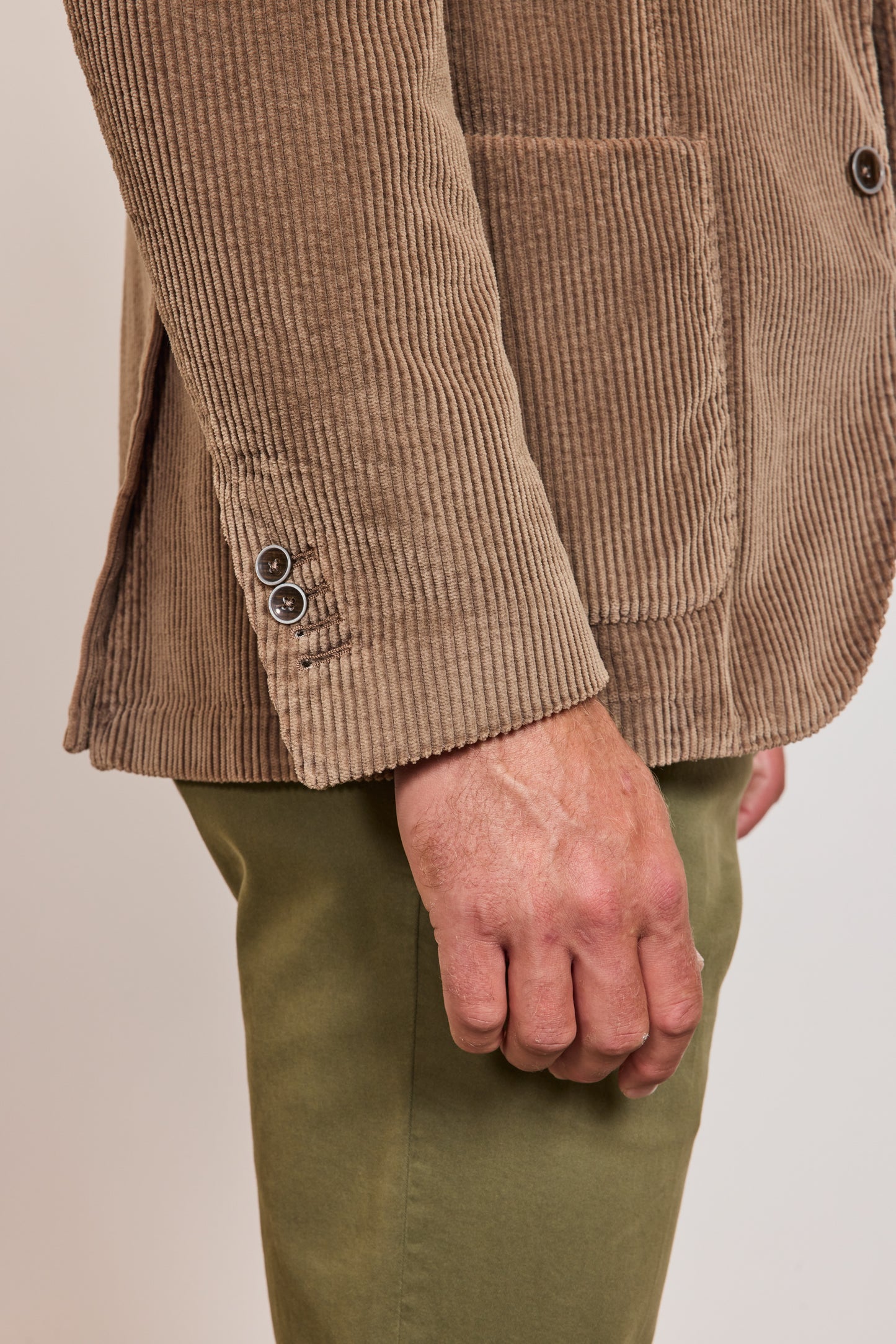 VESTE EN VELOURS MARRON GLACÉ