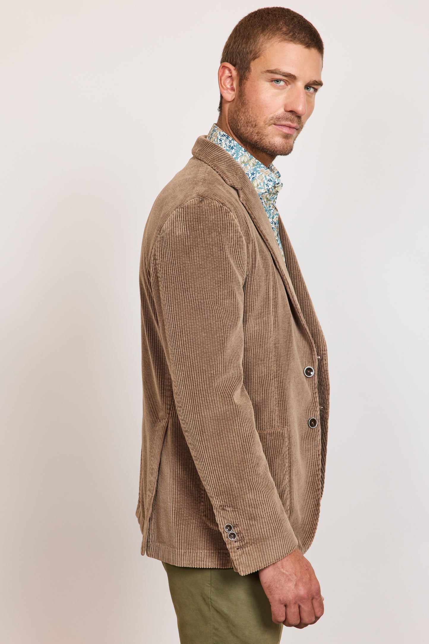 VESTE EN VELOURS MARRON GLACÉ