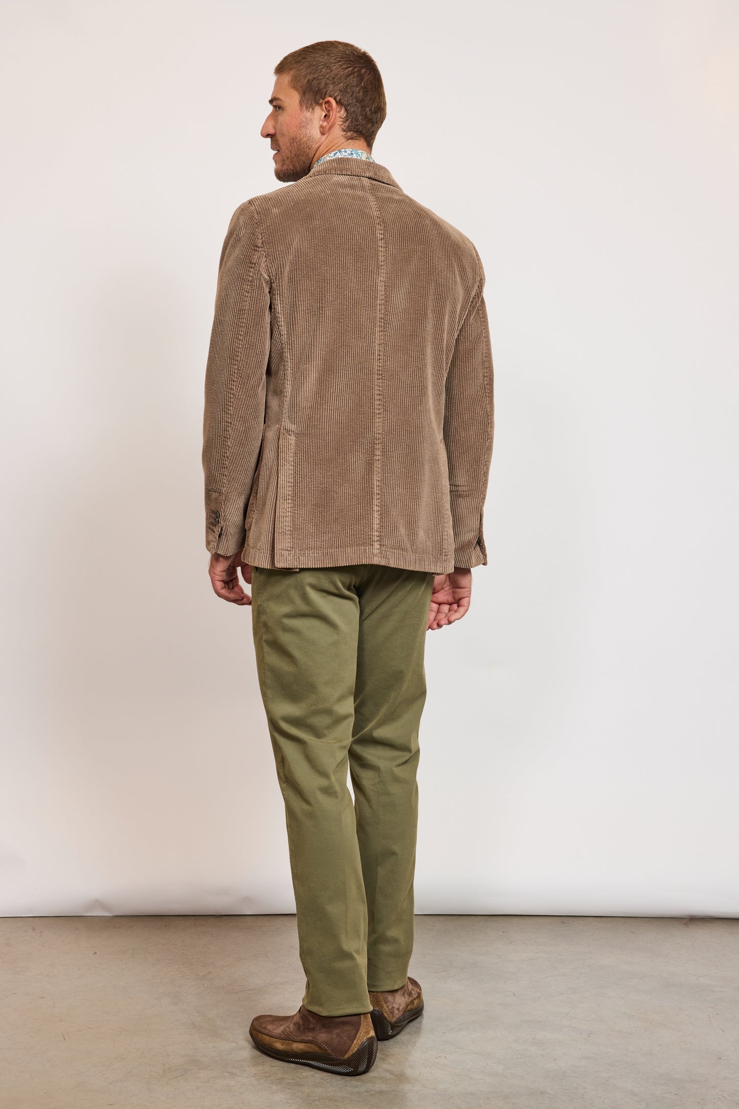 VESTE EN VELOURS MARRON GLACÉ