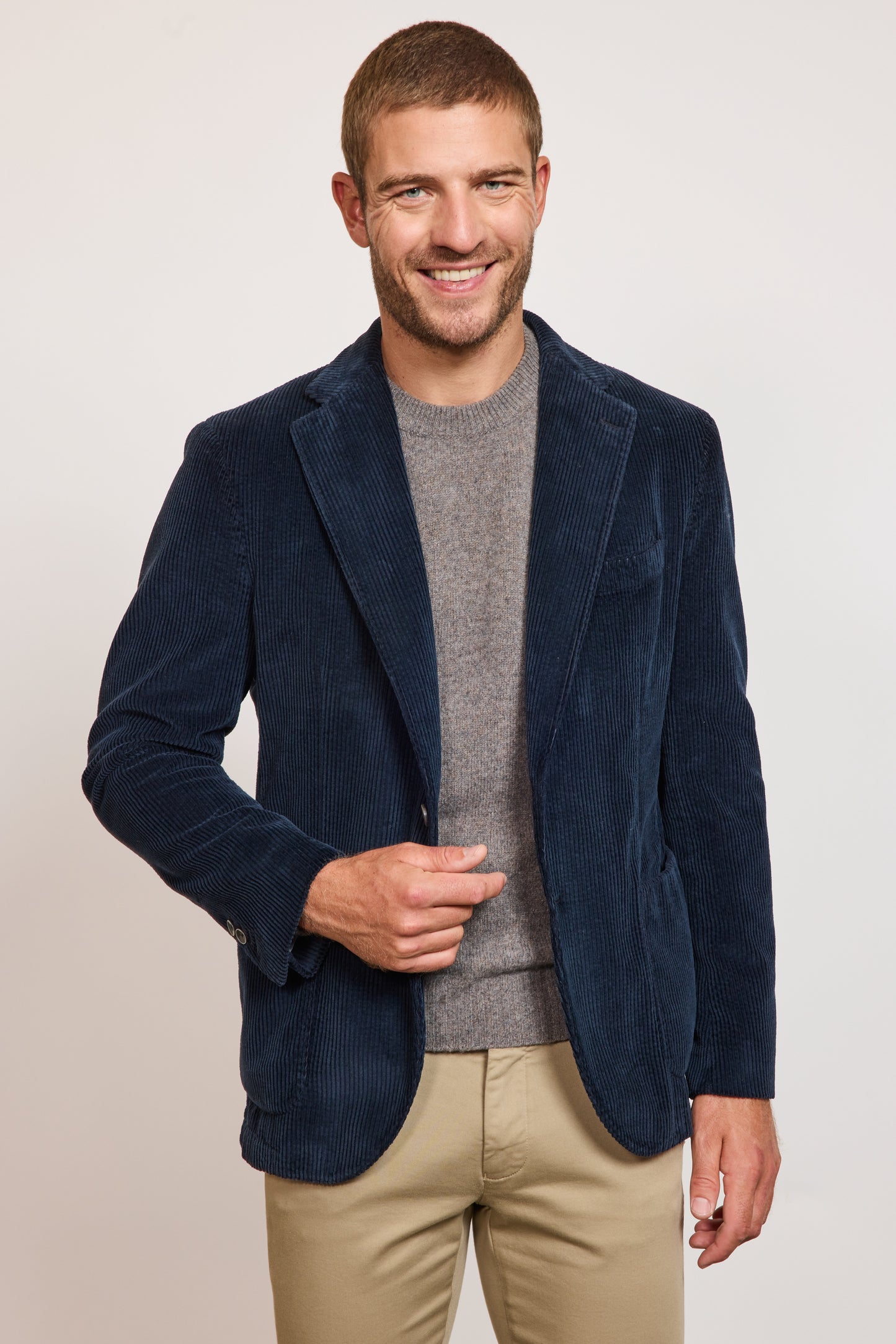 VESTE EN VELOURS MARINE