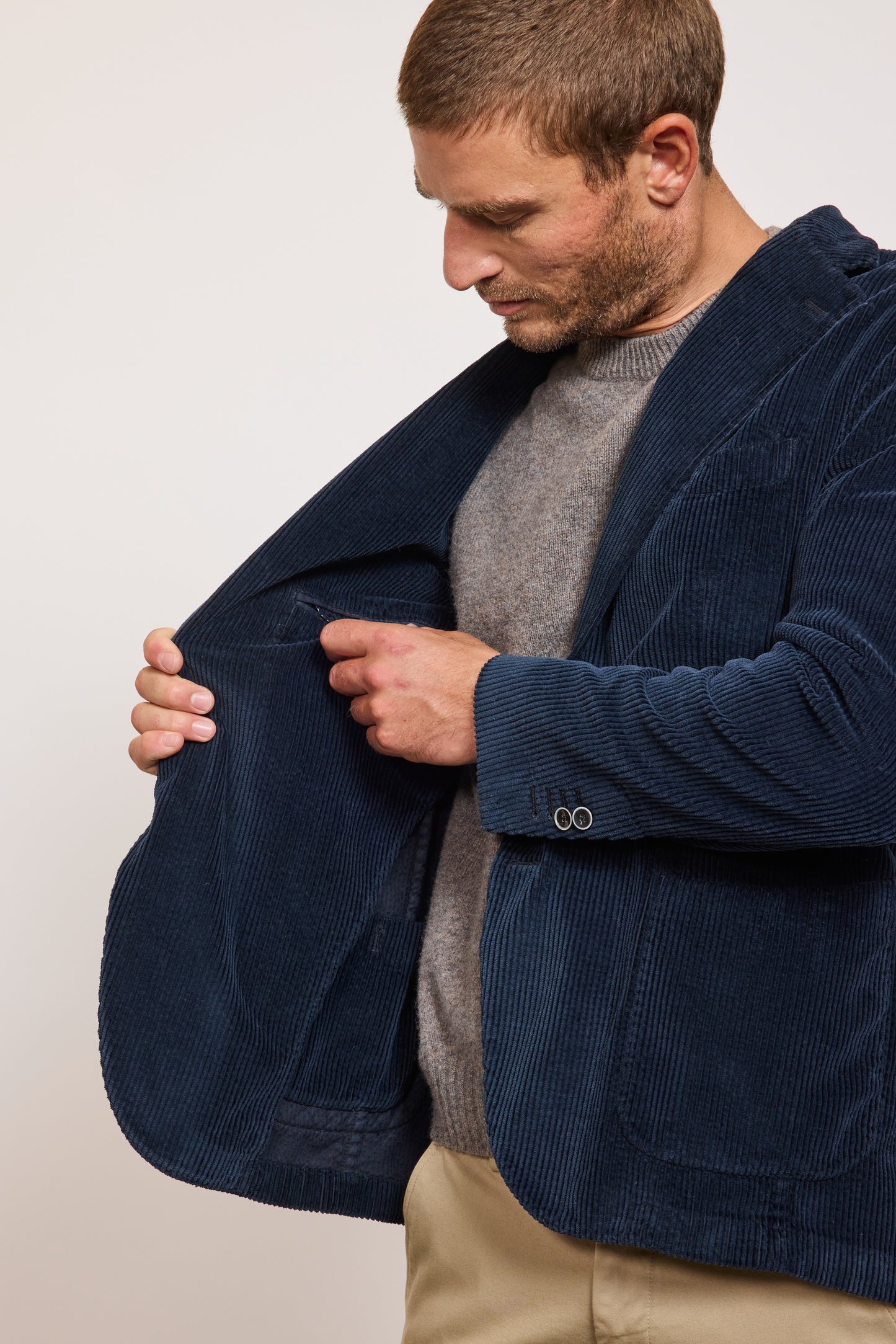 VESTE EN VELOURS MARINE