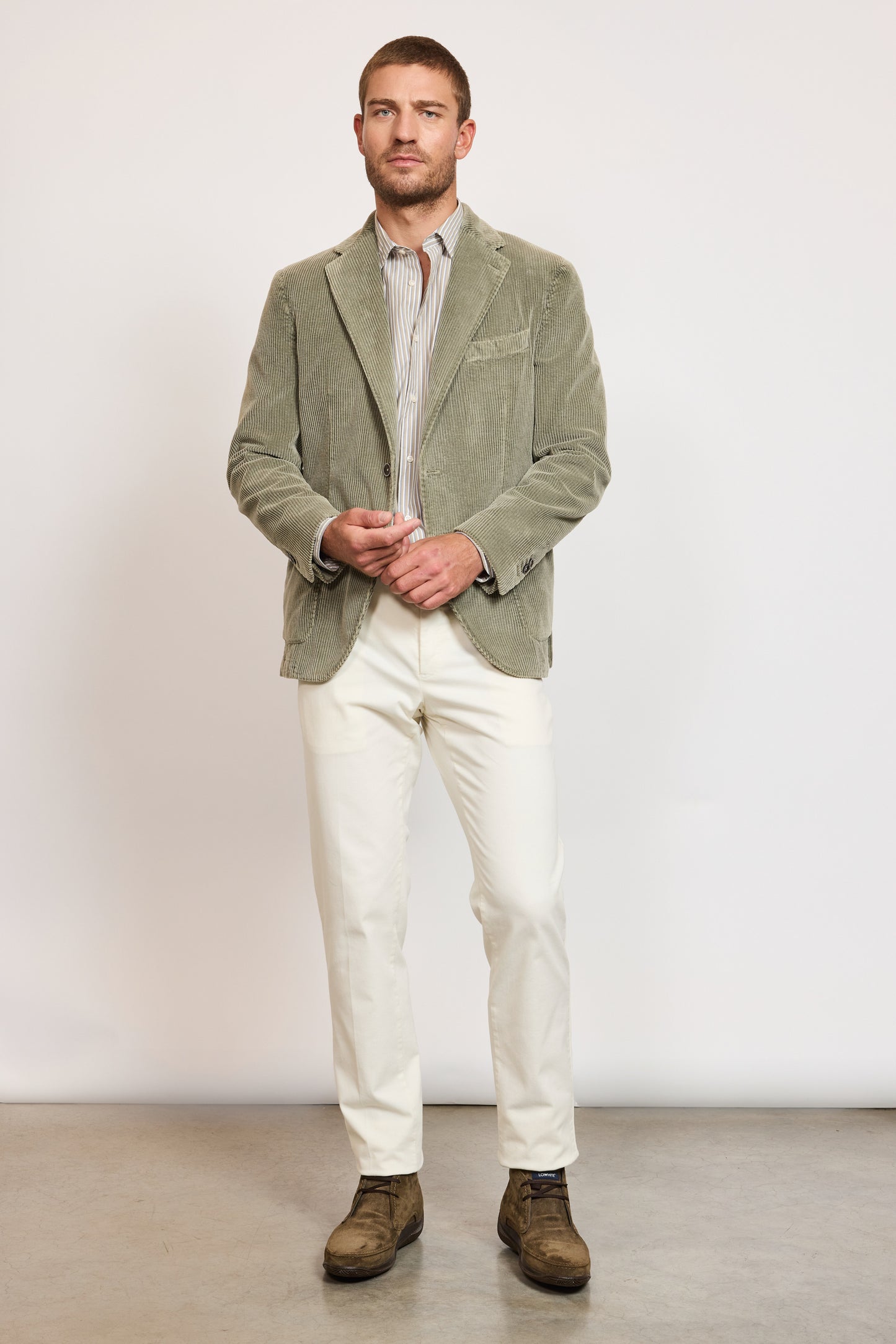 VESTE EN VELOURS VERT