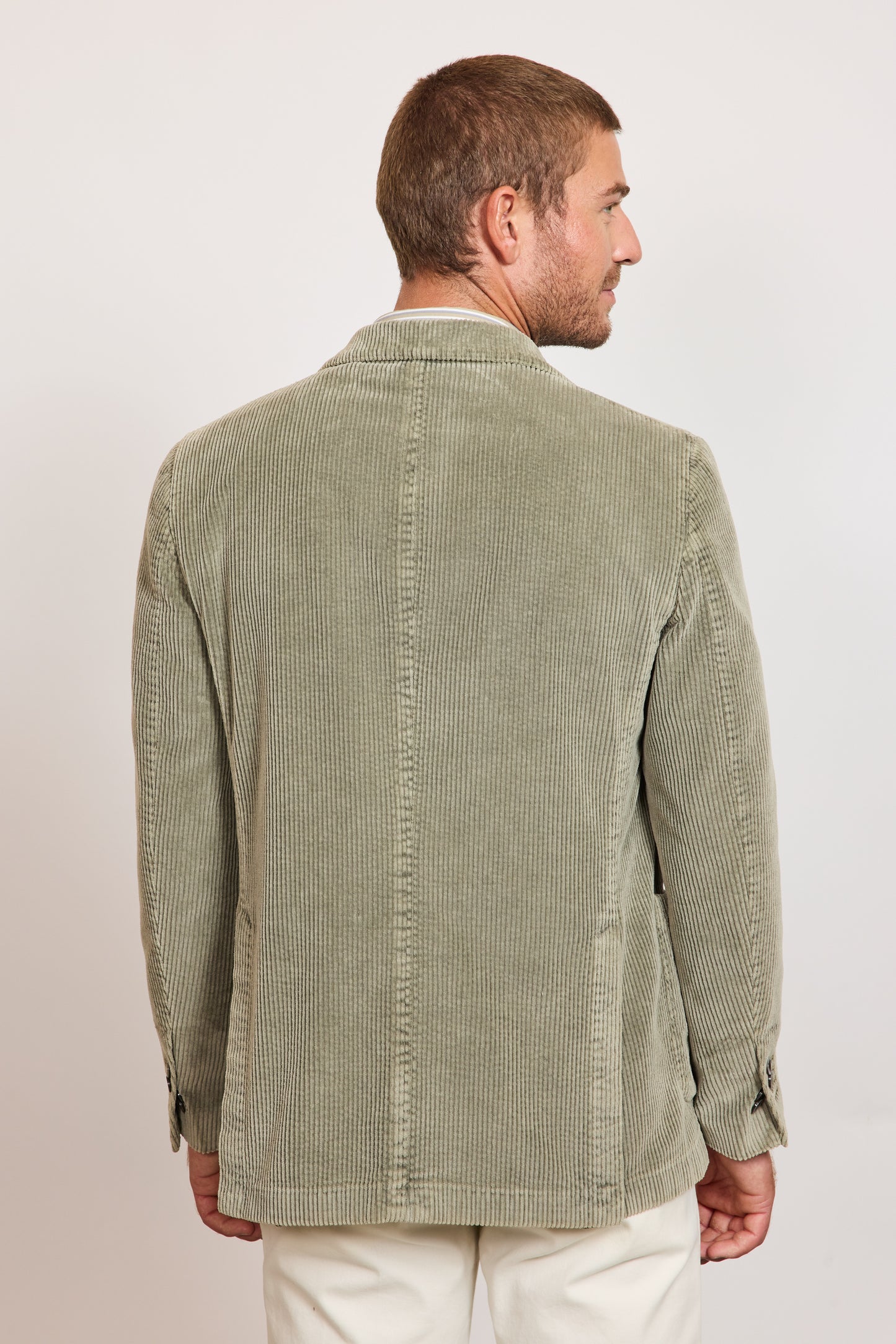 VESTE EN VELOURS VERT
