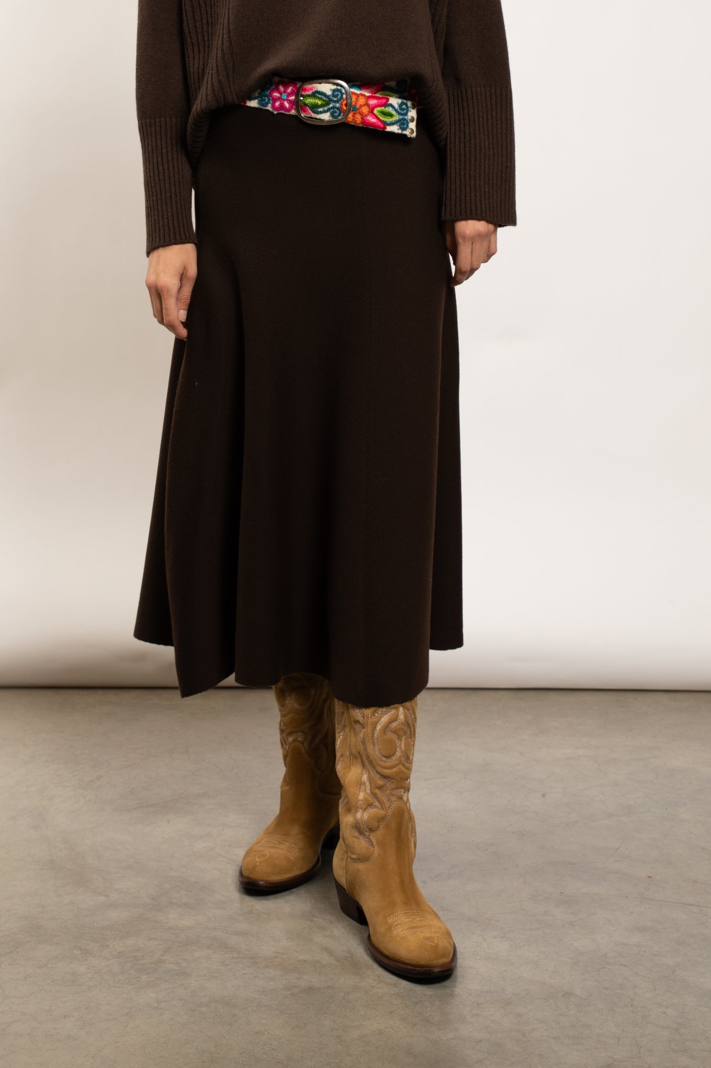 PUNTO MILANO SKIRT COCOA