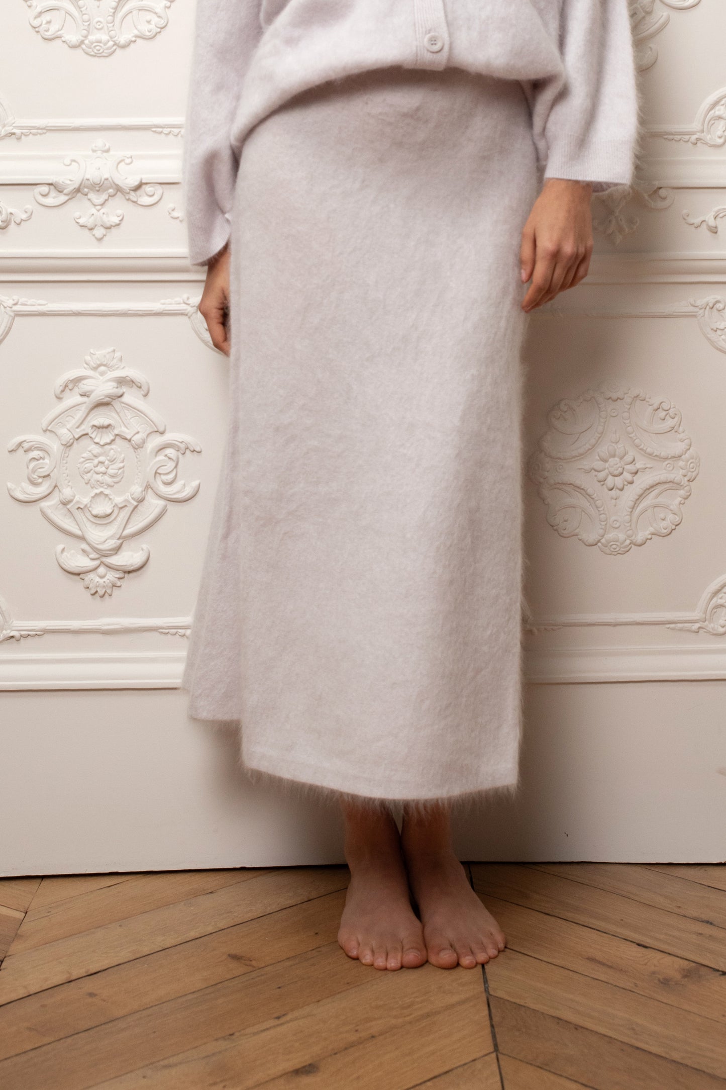 CASHEMERE SKIRT OFF-WHITE