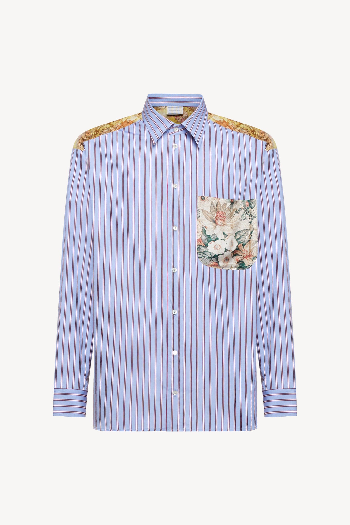 PATCH SILK SHIRT BLUE