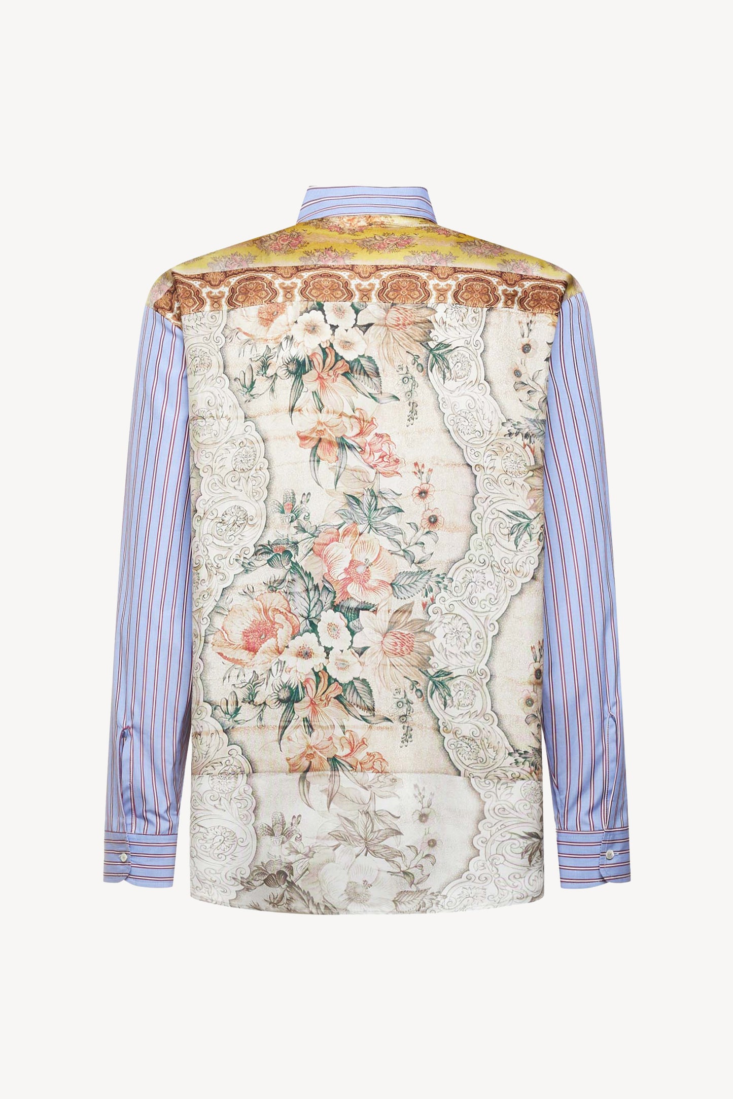 PATCH SILK SHIRT BLUE