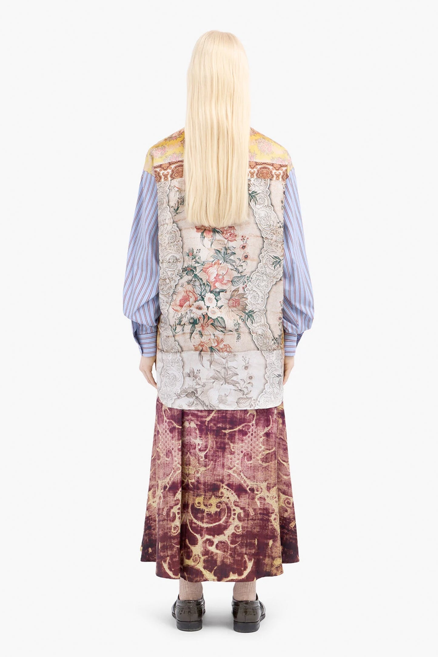 PATCH SILK SHIRT BLUE