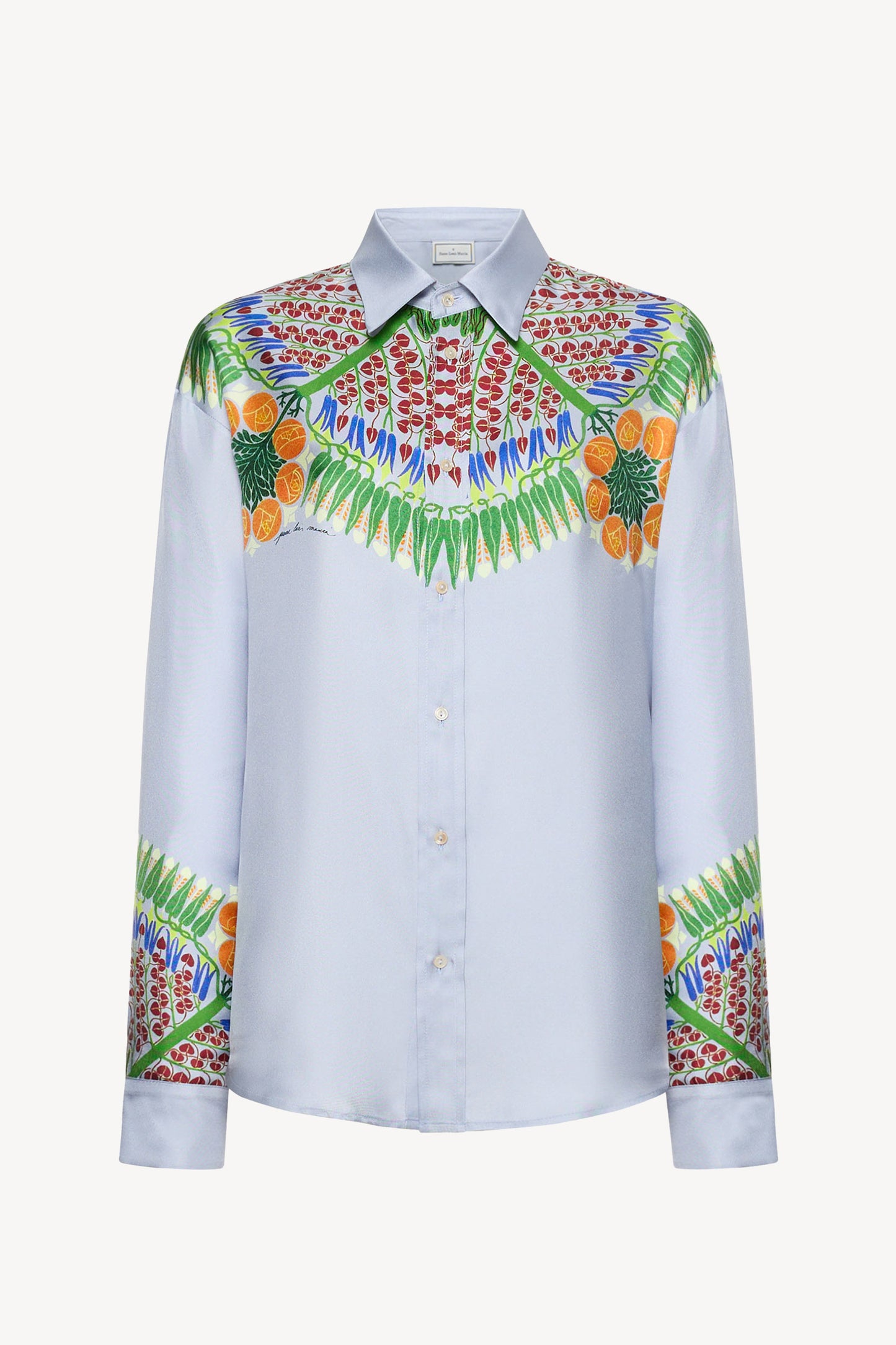 CHEMISE EN SOIE BLEUE