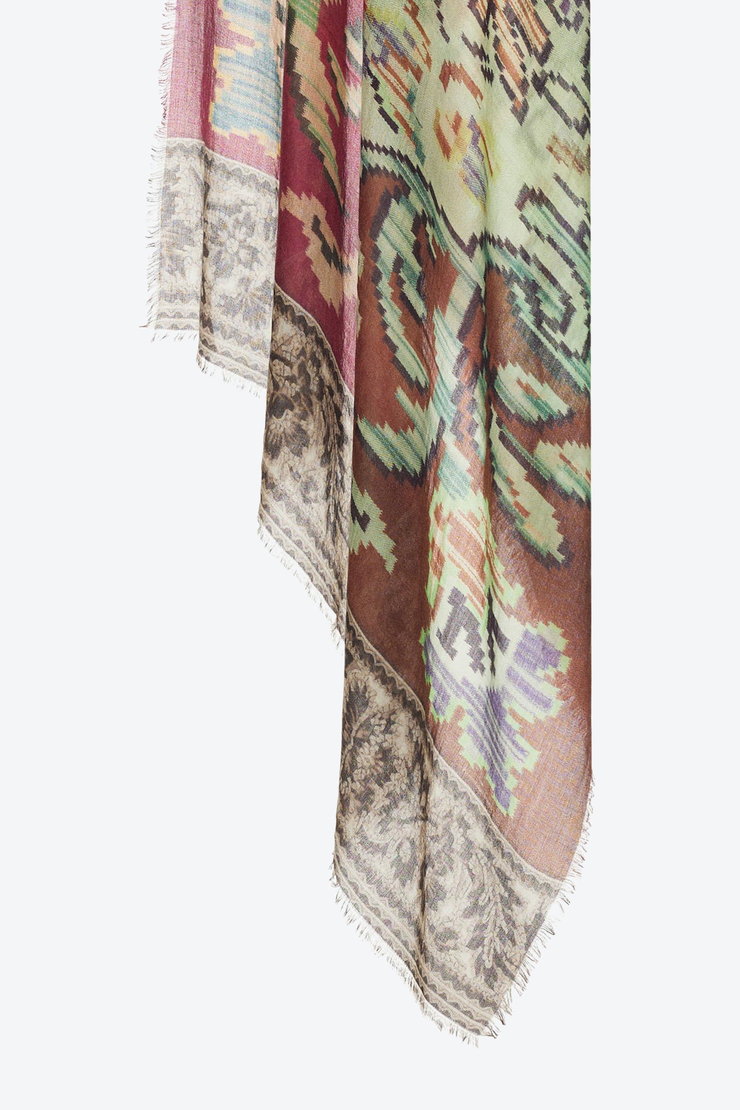 CASHMERE GAUZE SCARF MULTICOLORED