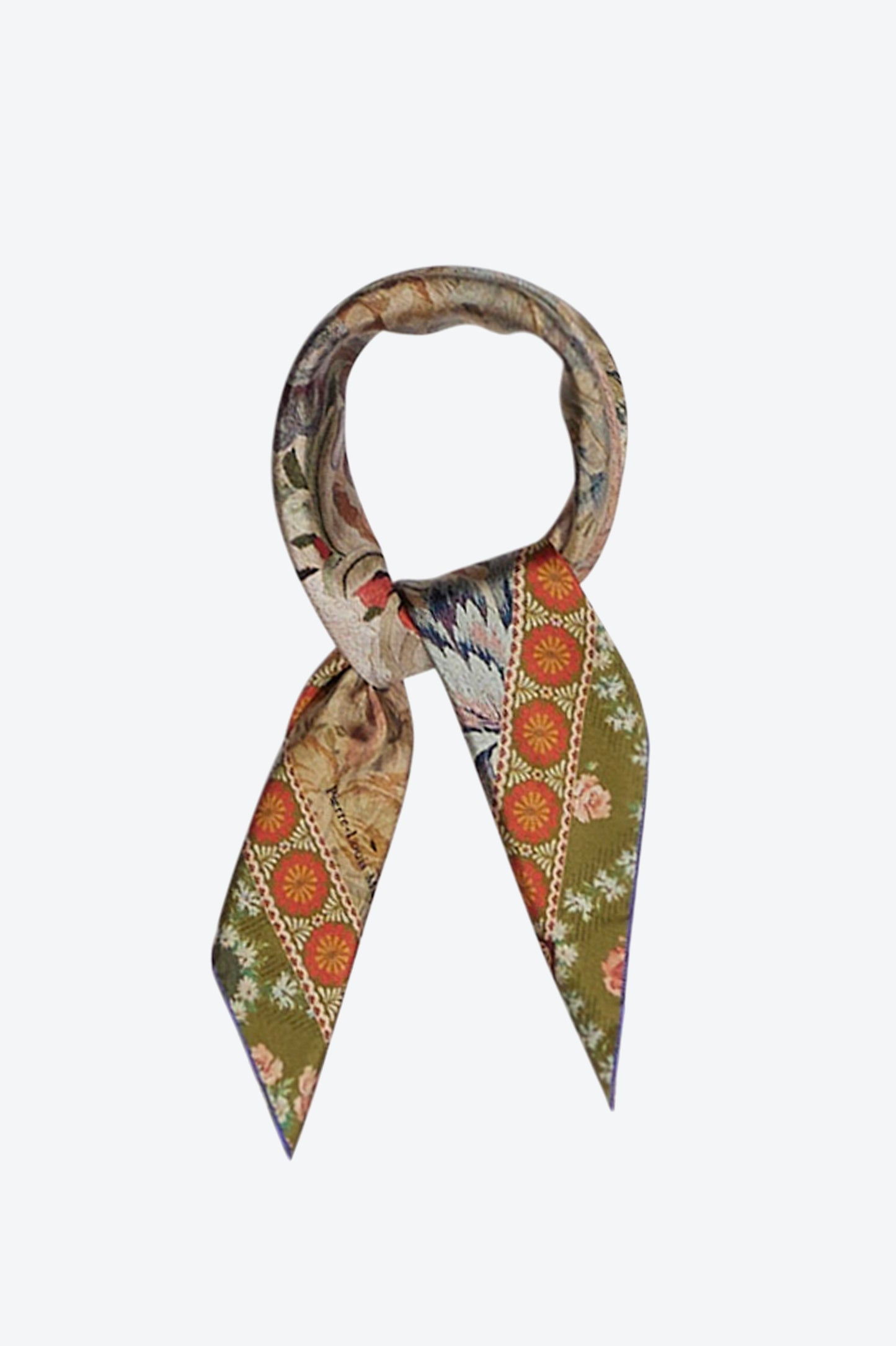 SMALL SILK BANDANA KHAKI