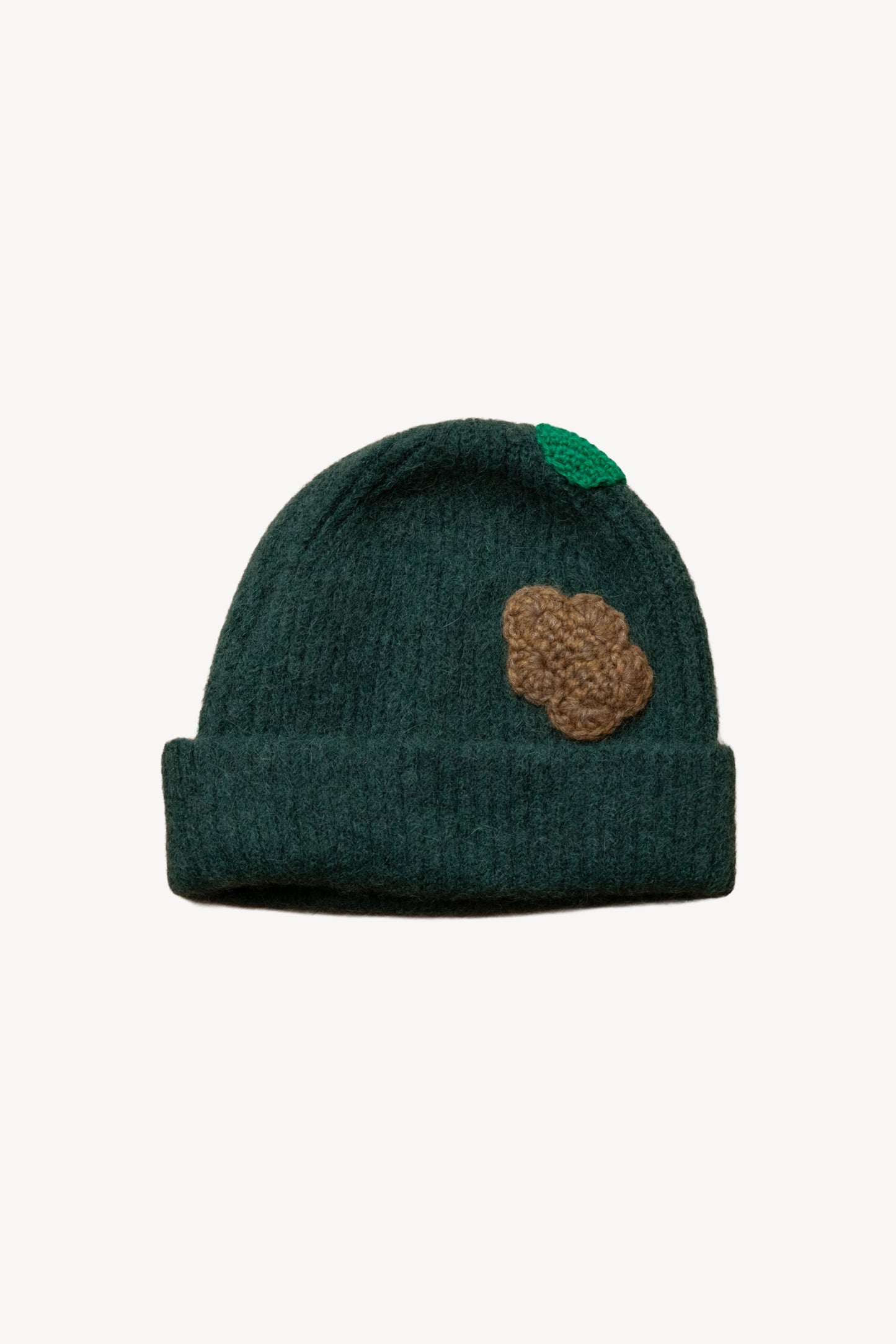 EMBOIDERED WOOL HAT PETROL