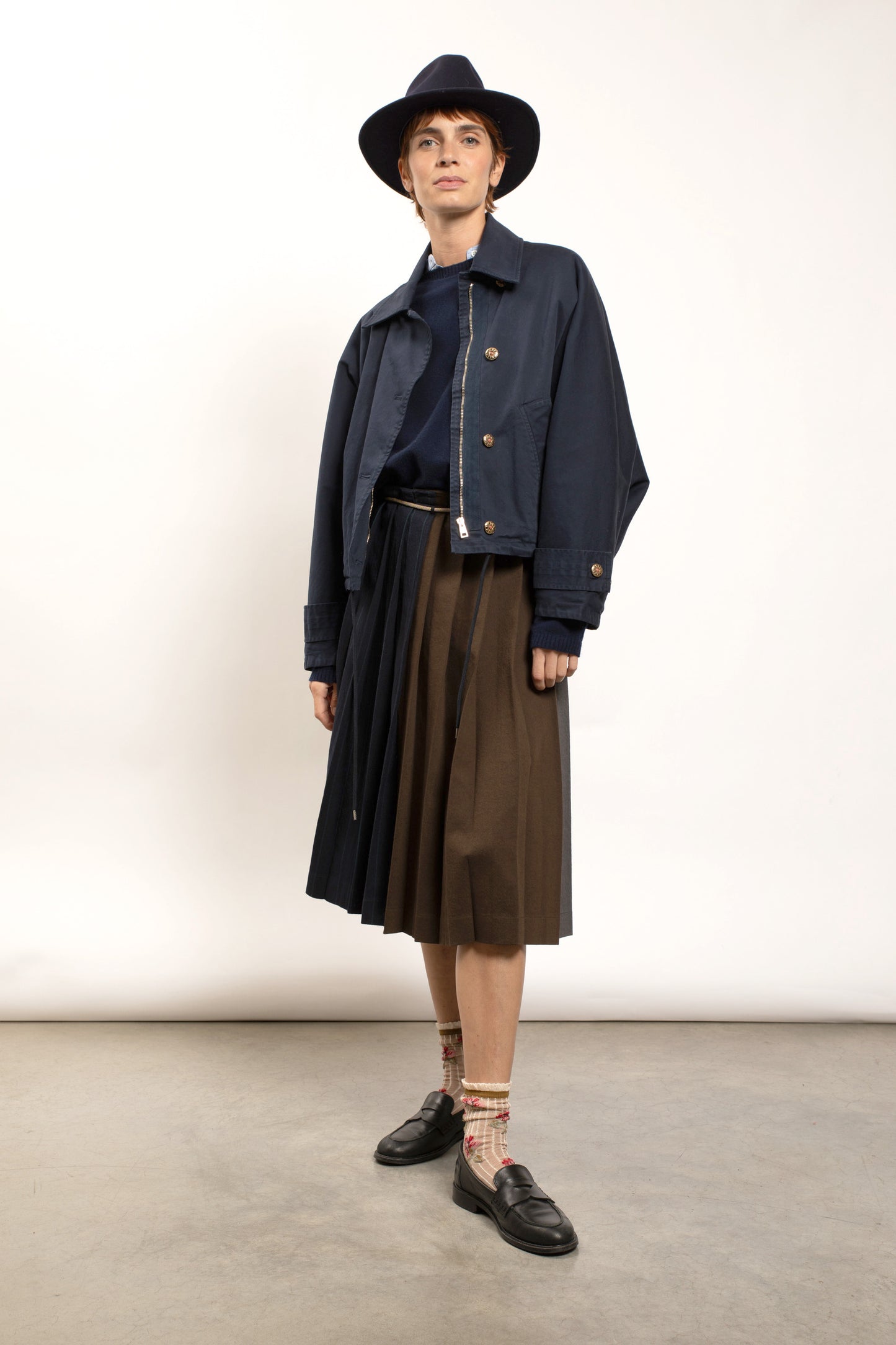 GABARDINE JACKET NAVY