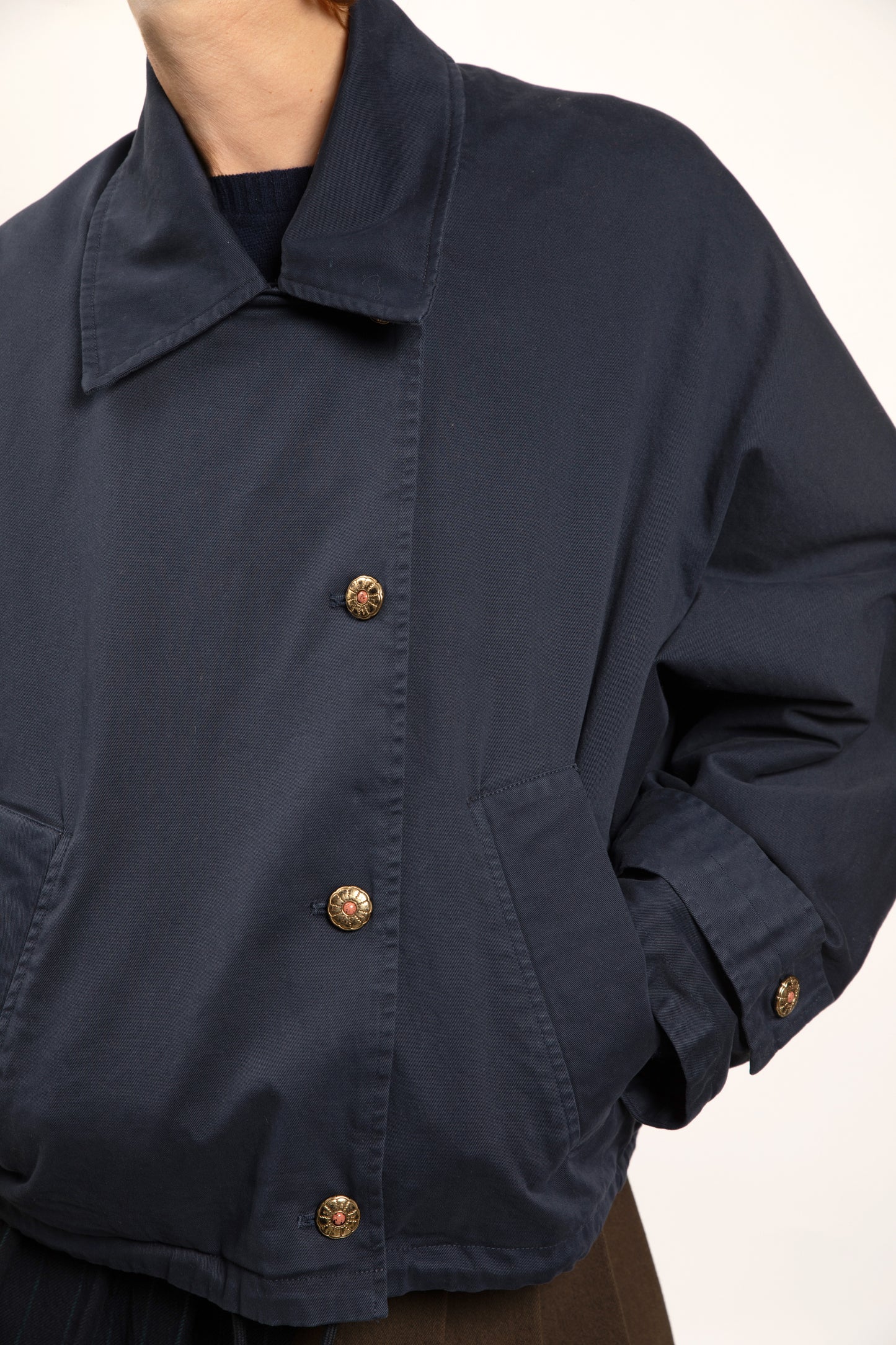GABARDINE JACKET NAVY