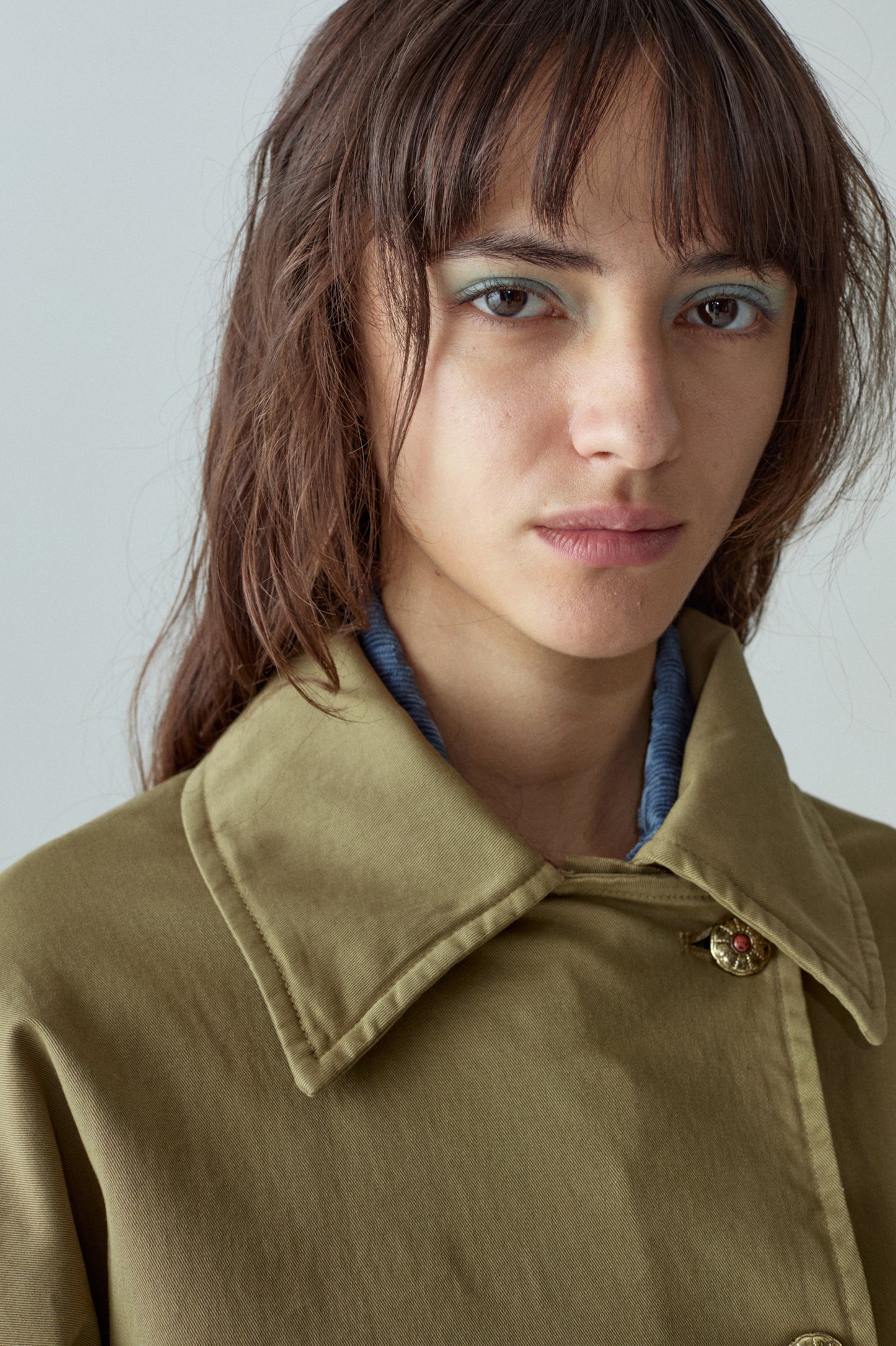 BLOUSON EN GABARDINE OLIVE