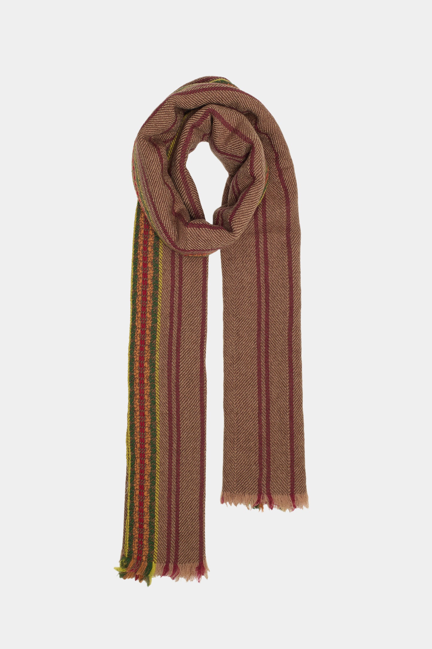 STRIPES SCARF BURGUNDY