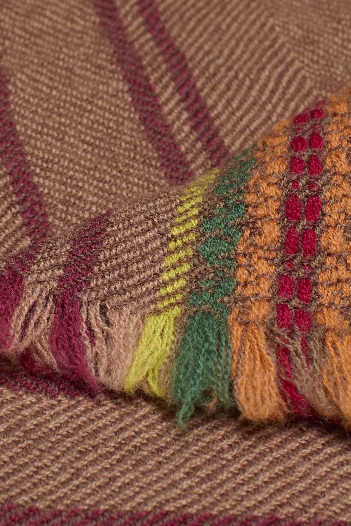 STRIPES SCARF BURGUNDY