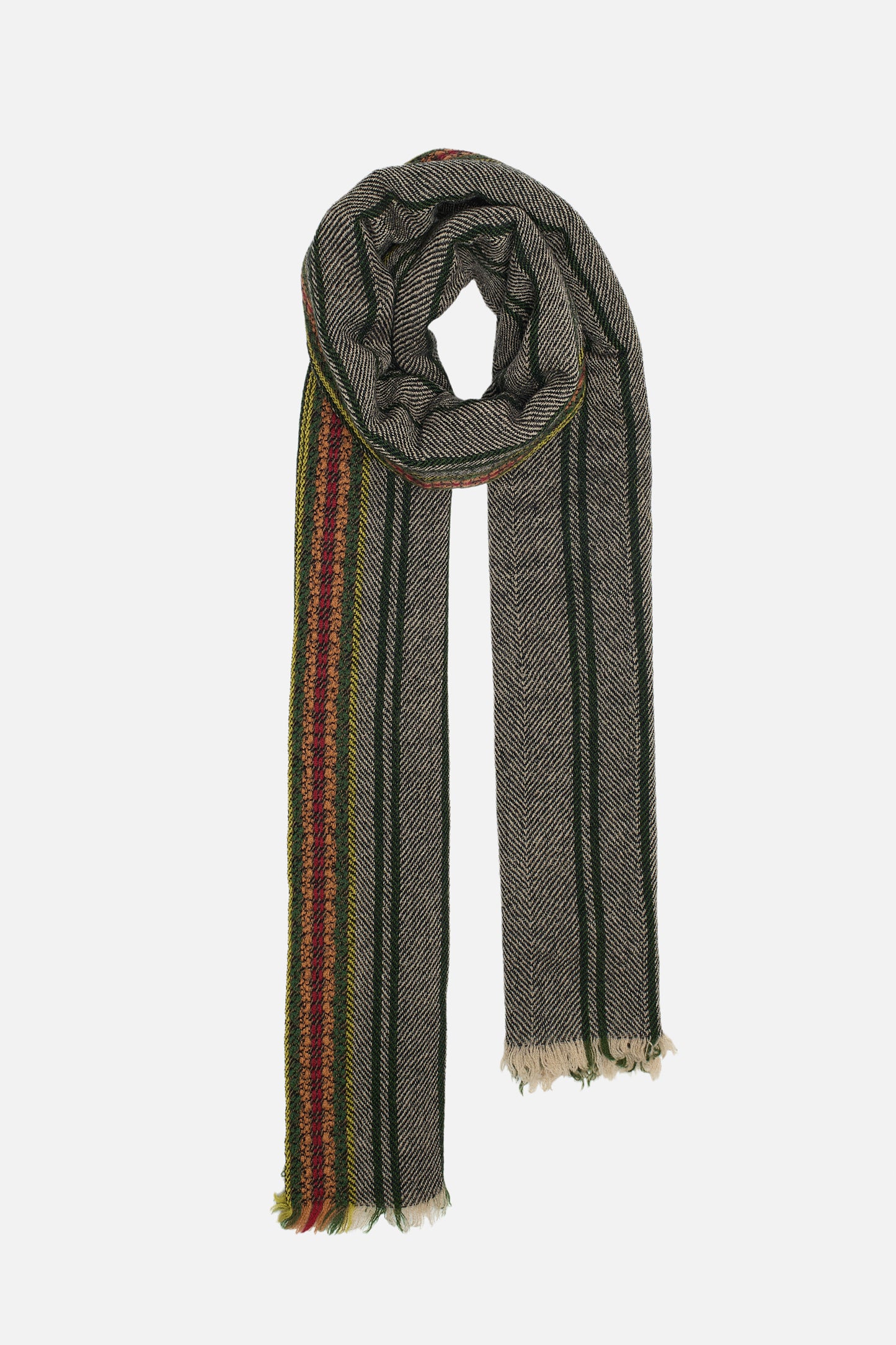 STRIPES SCARF GREEN