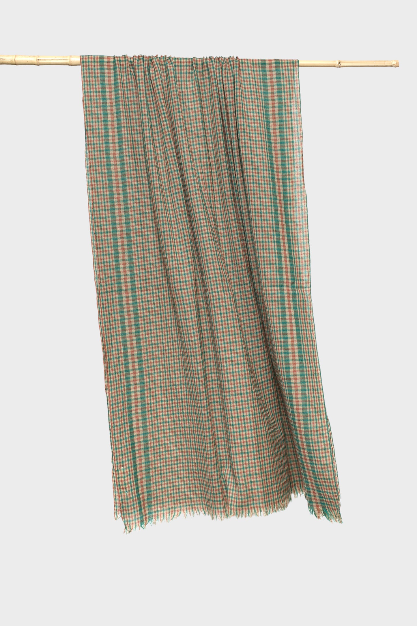 WOOL AND CASHMERE SCARF GREEN
