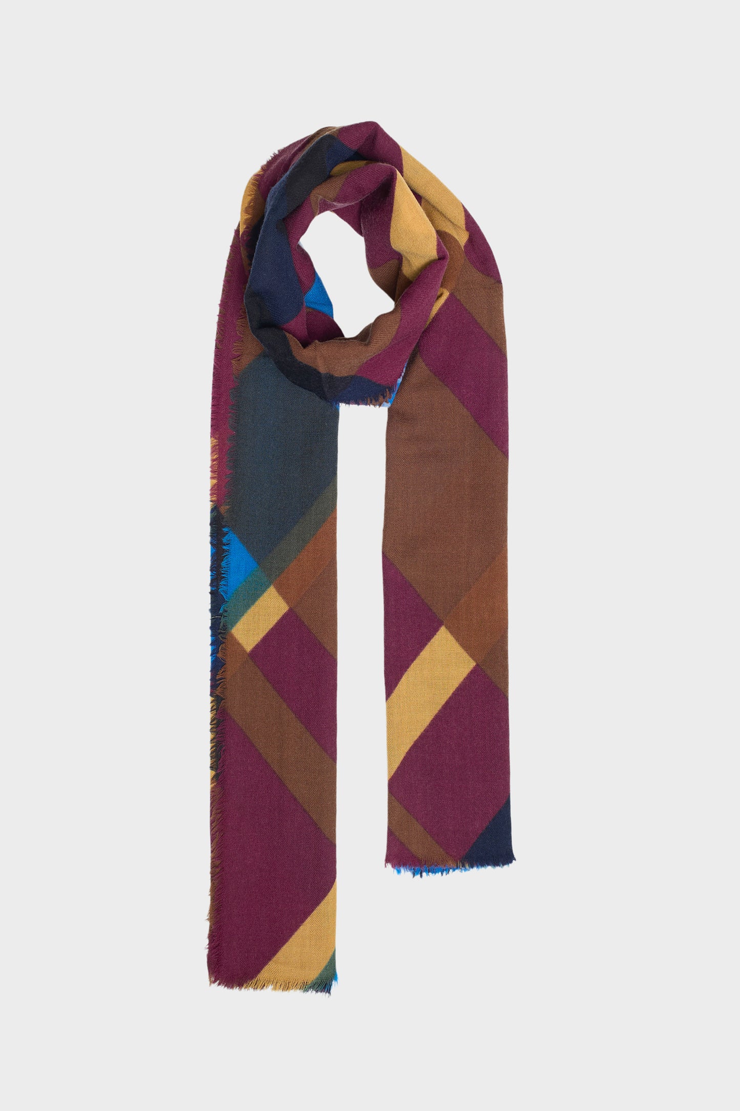 WOOL SCARF ROYAL BLUE