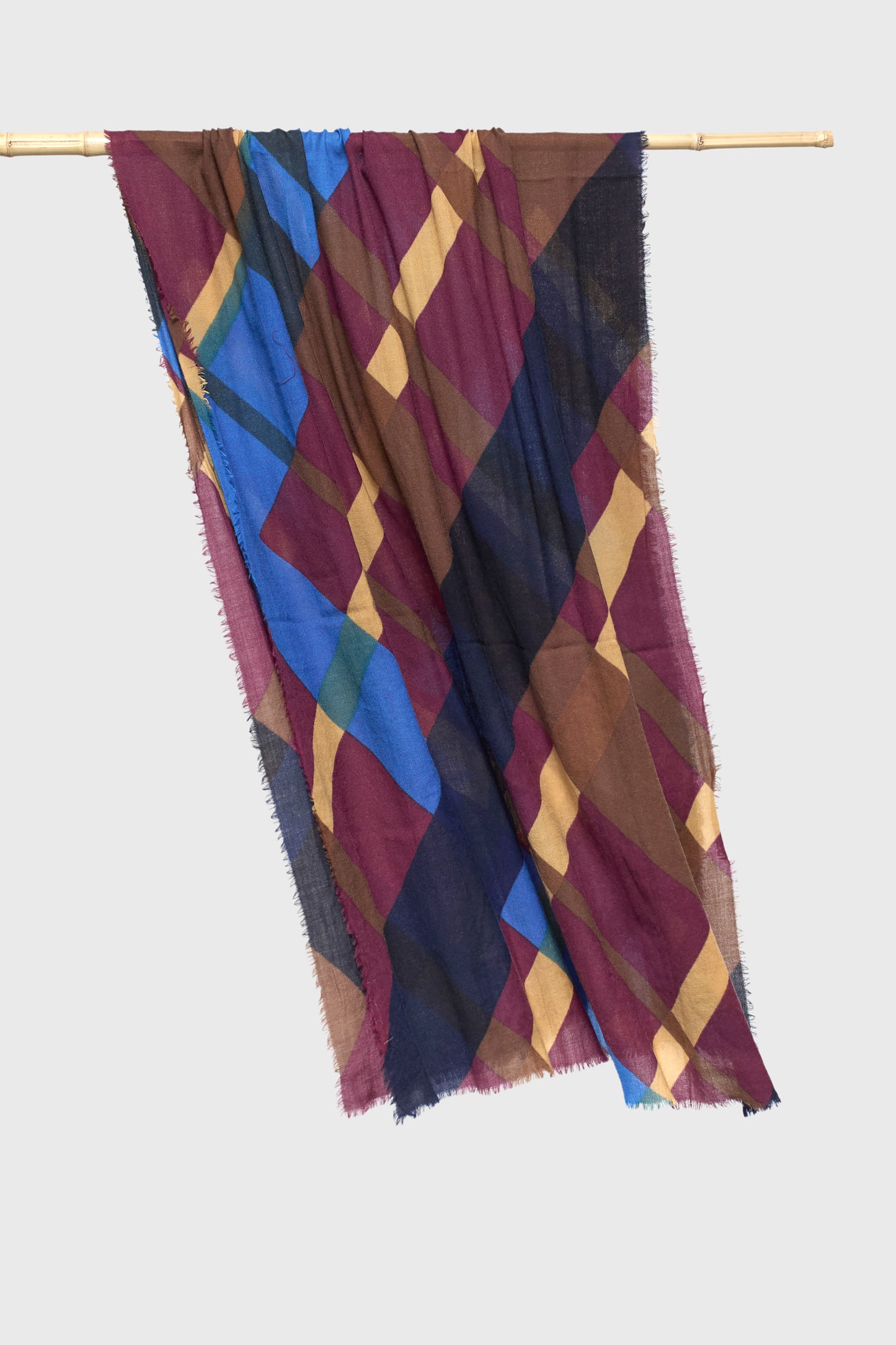 WOOL SCARF ROYAL BLUE