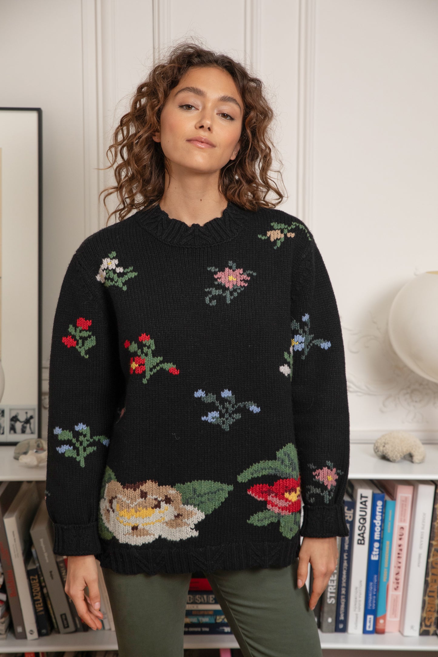 JACQUARD SWEATER BLACK