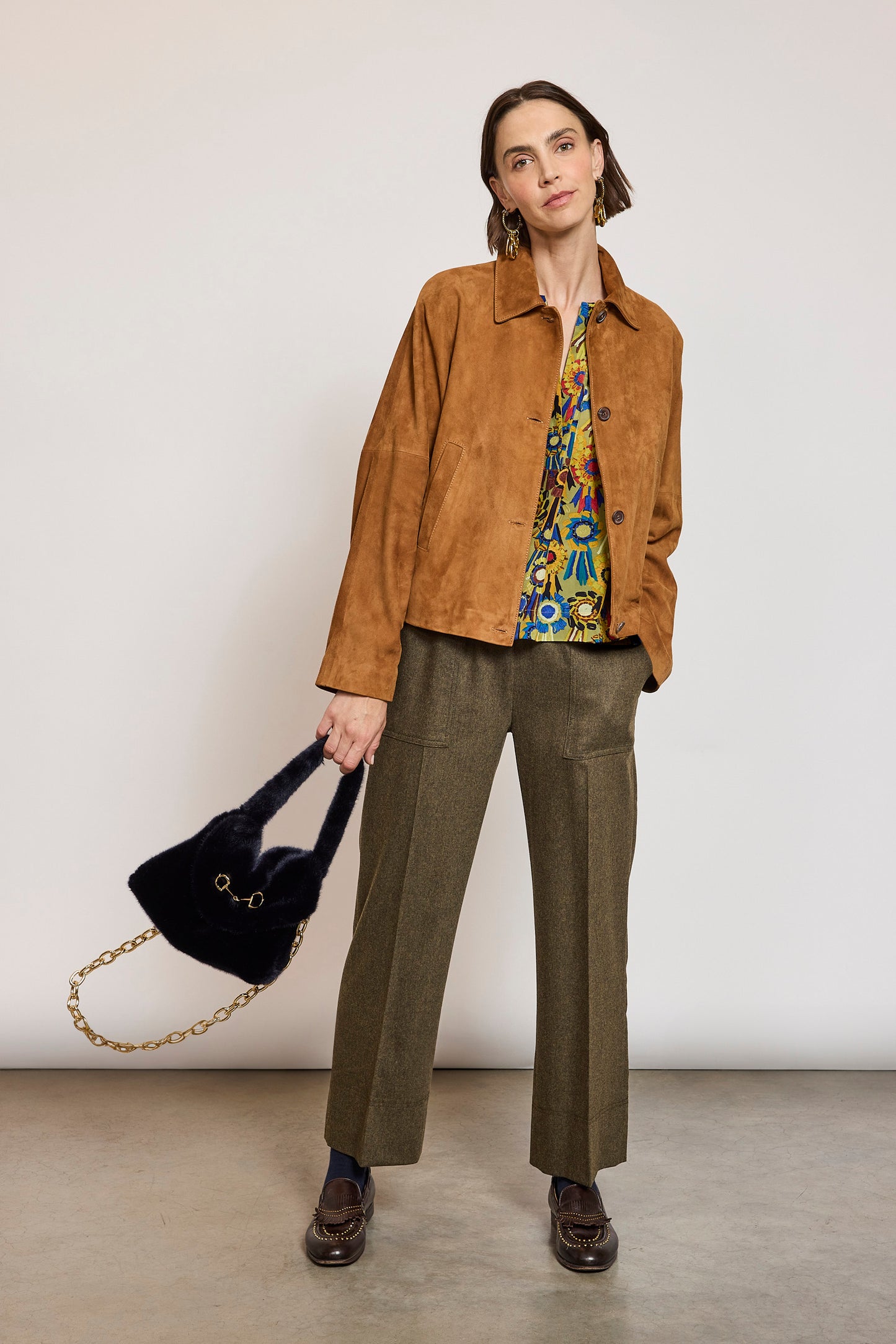 BLOUSON EN PEAU COGNAC