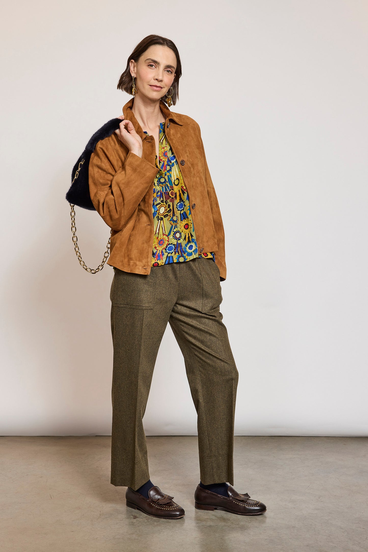 BLOUSON EN PEAU COGNAC