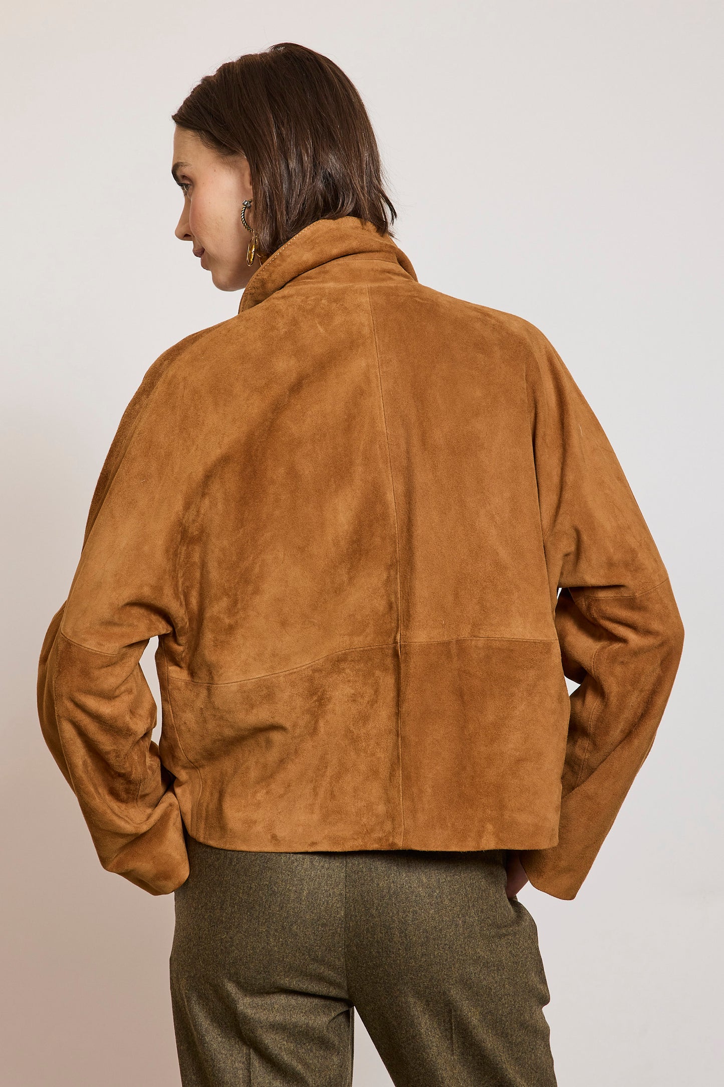 BLOUSON EN PEAU COGNAC