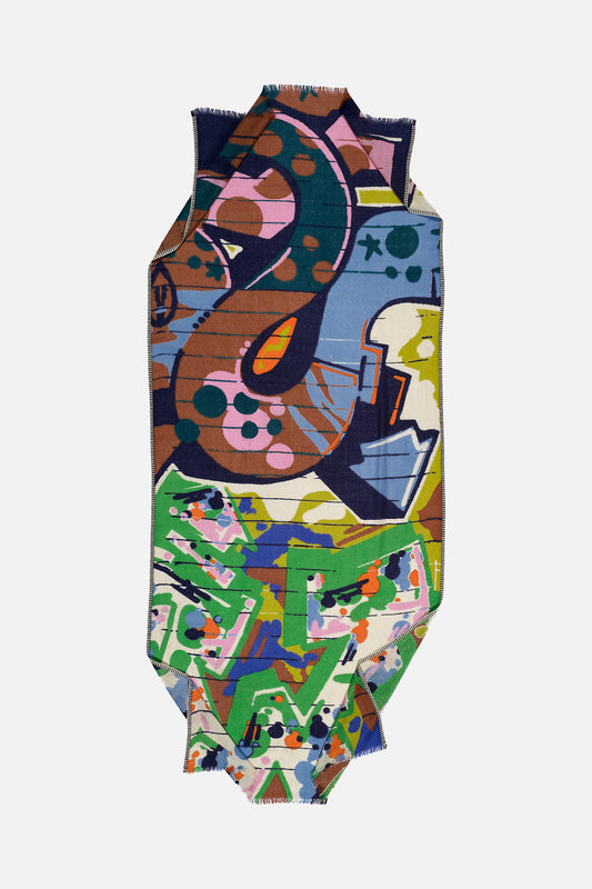 ECHARPE TAG MULTICOLORE