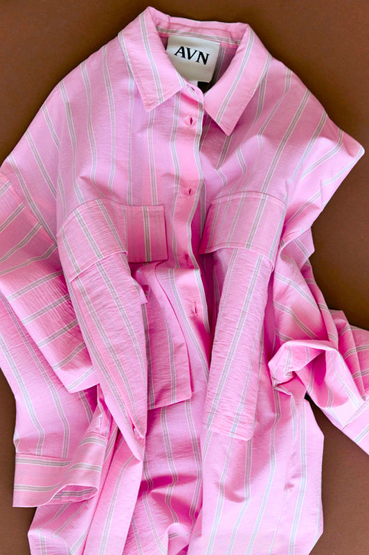 STRIPED SHIRT PINK