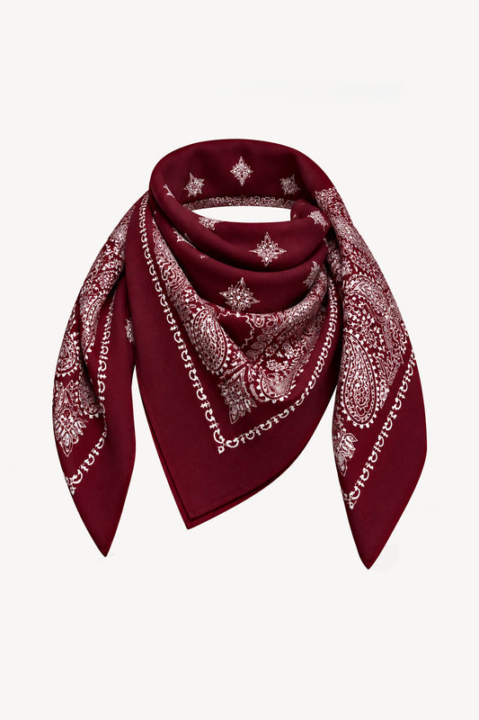 WOOL BANDANA BRUGUNDY