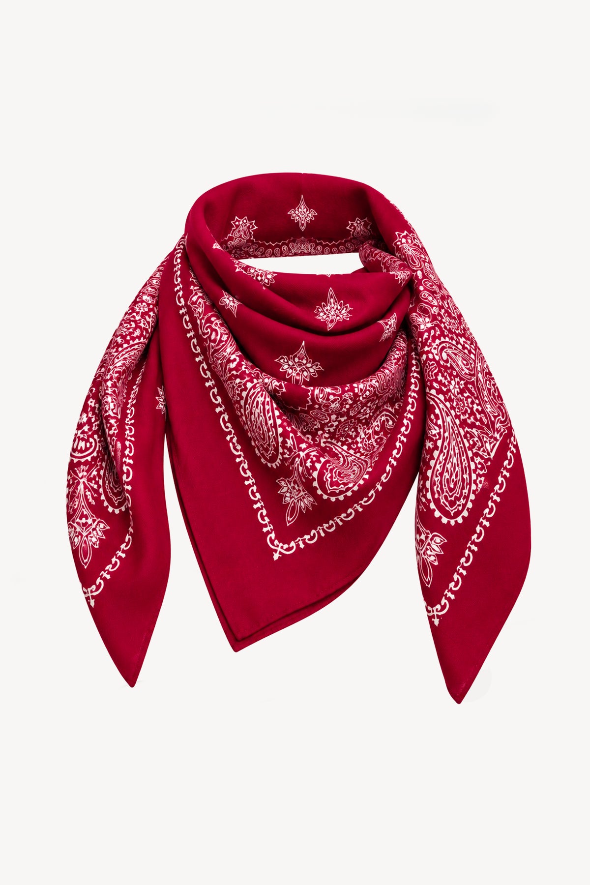 WOOL BANDANA RED