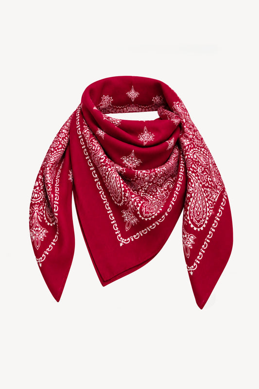 WOOL BANDANA RED