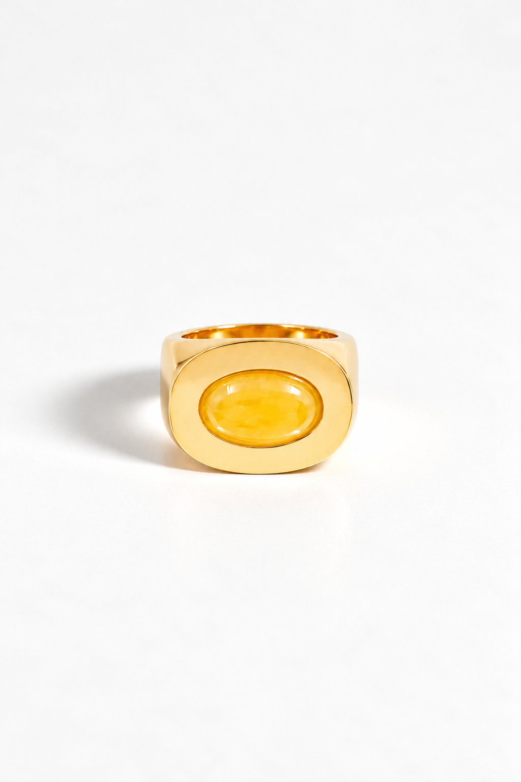BAGUE UNO OR QUARTZ JAUNE