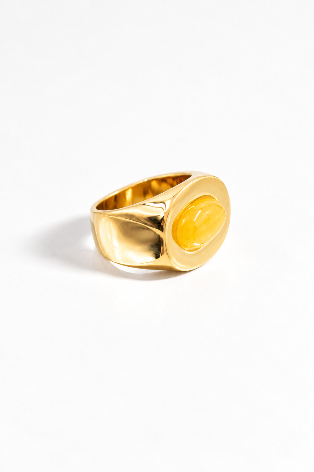 BAGUE UNO OR QUARTZ JAUNE
