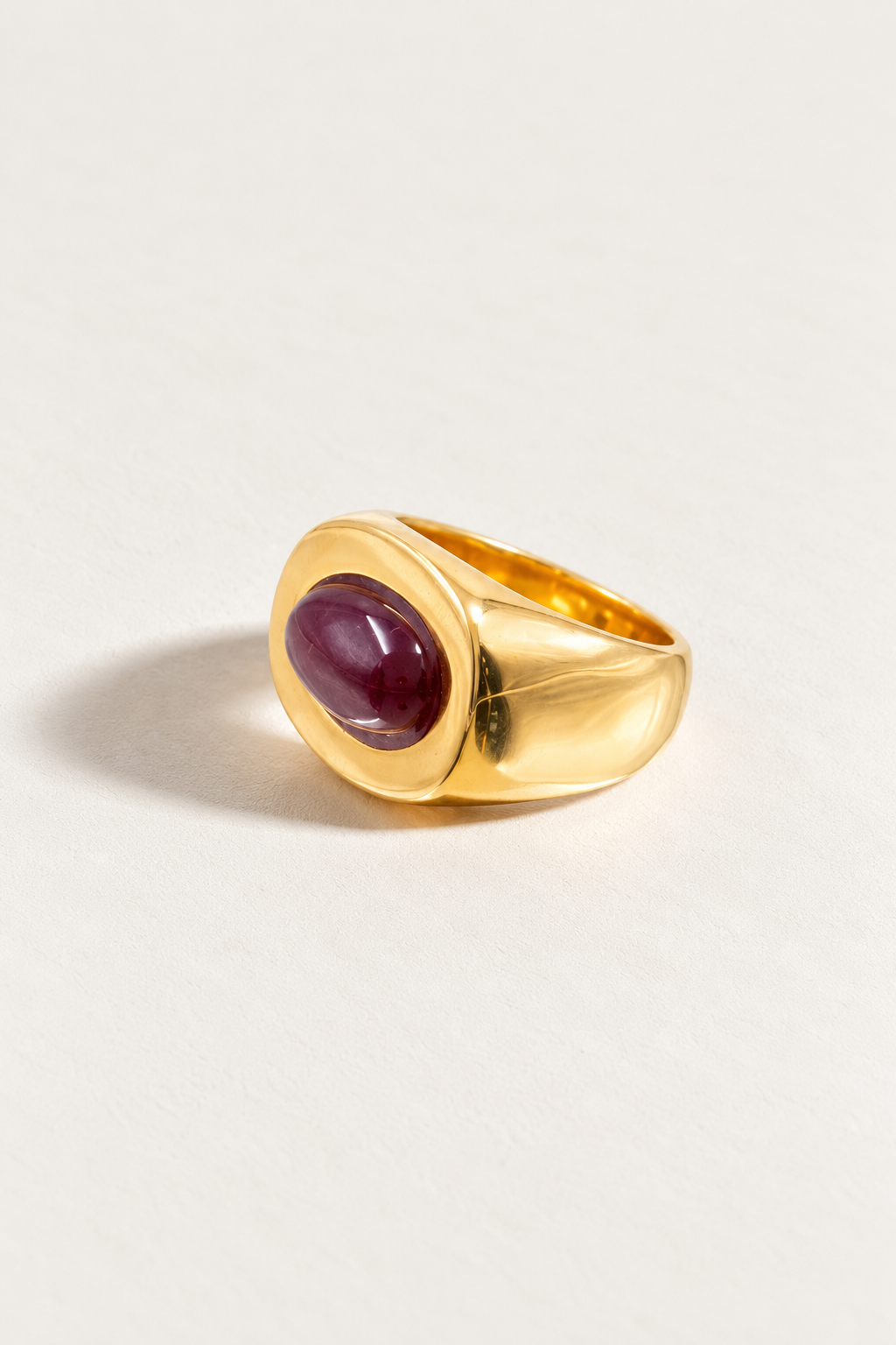 BAGUE UNO OR QUARTZ ROSE