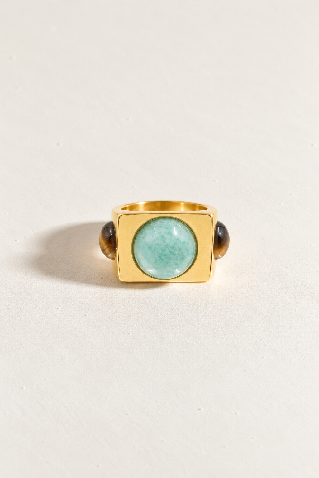 BAGUE TRIO OR TURQUOISE