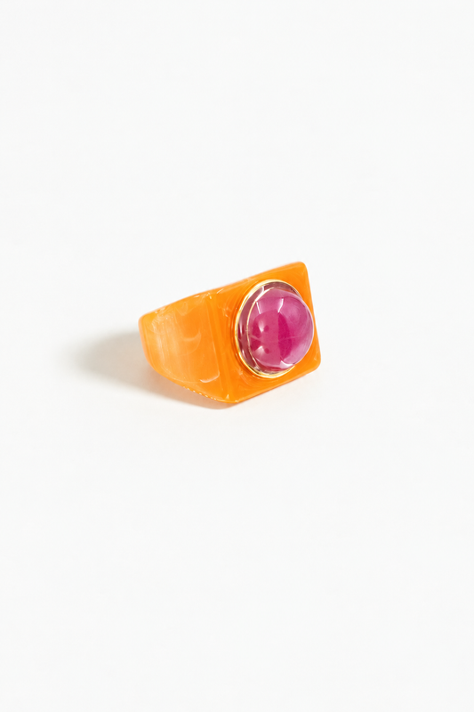 UNO APRICOT RING PINK QUARTZ
