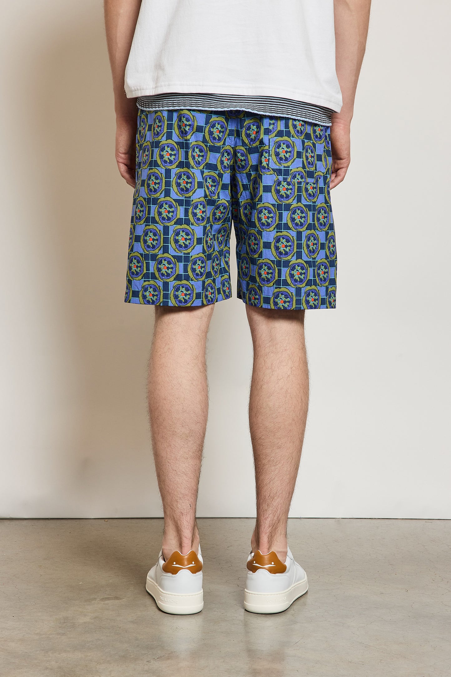 PRINTED BERMUDA SHORTS BLUE