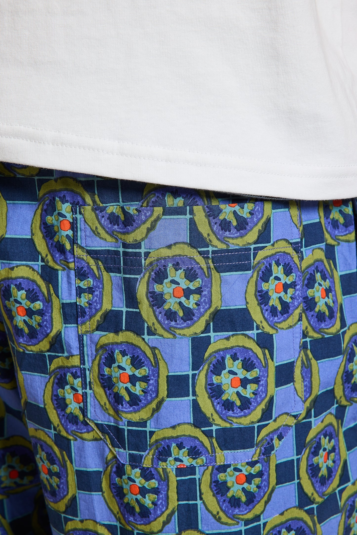 PRINTED BERMUDA SHORTS BLUE