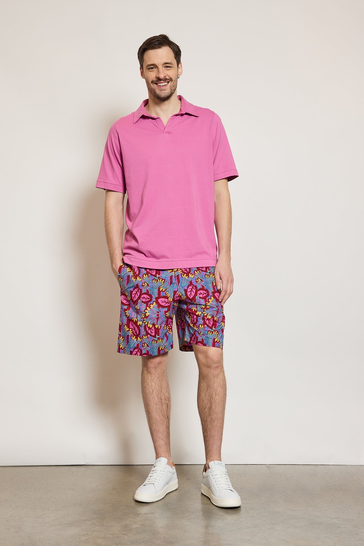 PRINTED BERMUDA SHORTS PINK