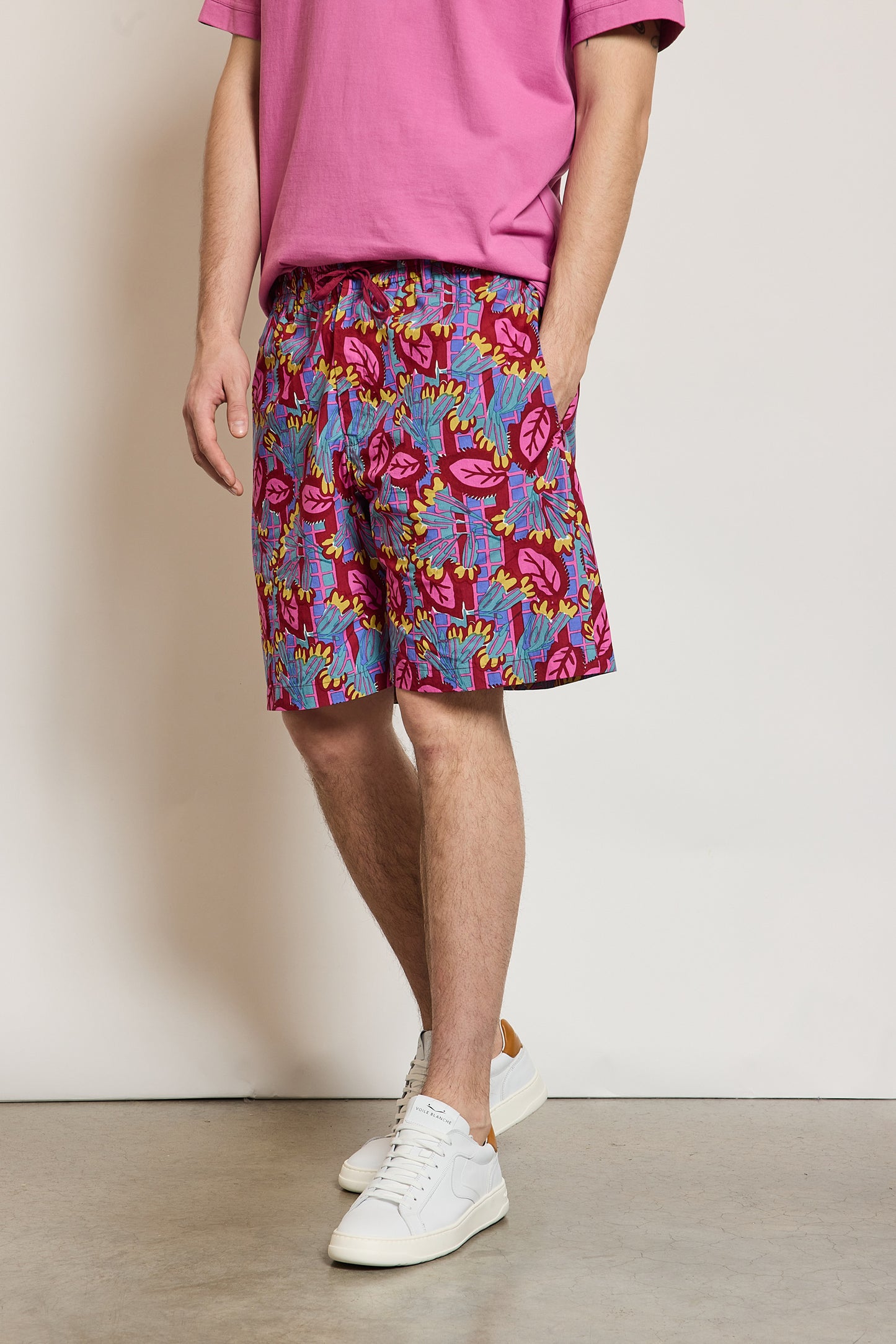 PRINTED BERMUDA SHORTS PINK