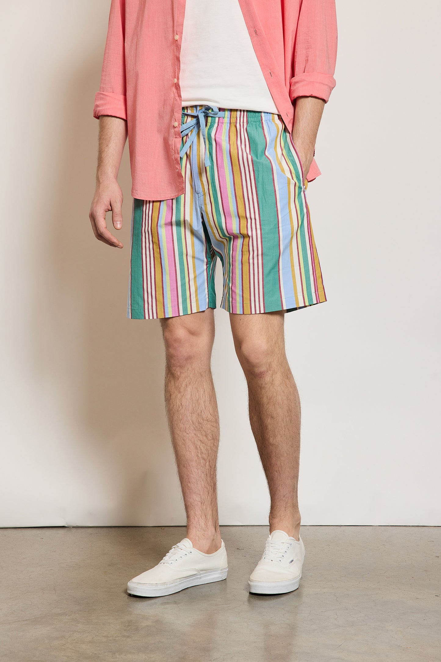 STRIPED BERMUDA SHORTS MULTICOLOR