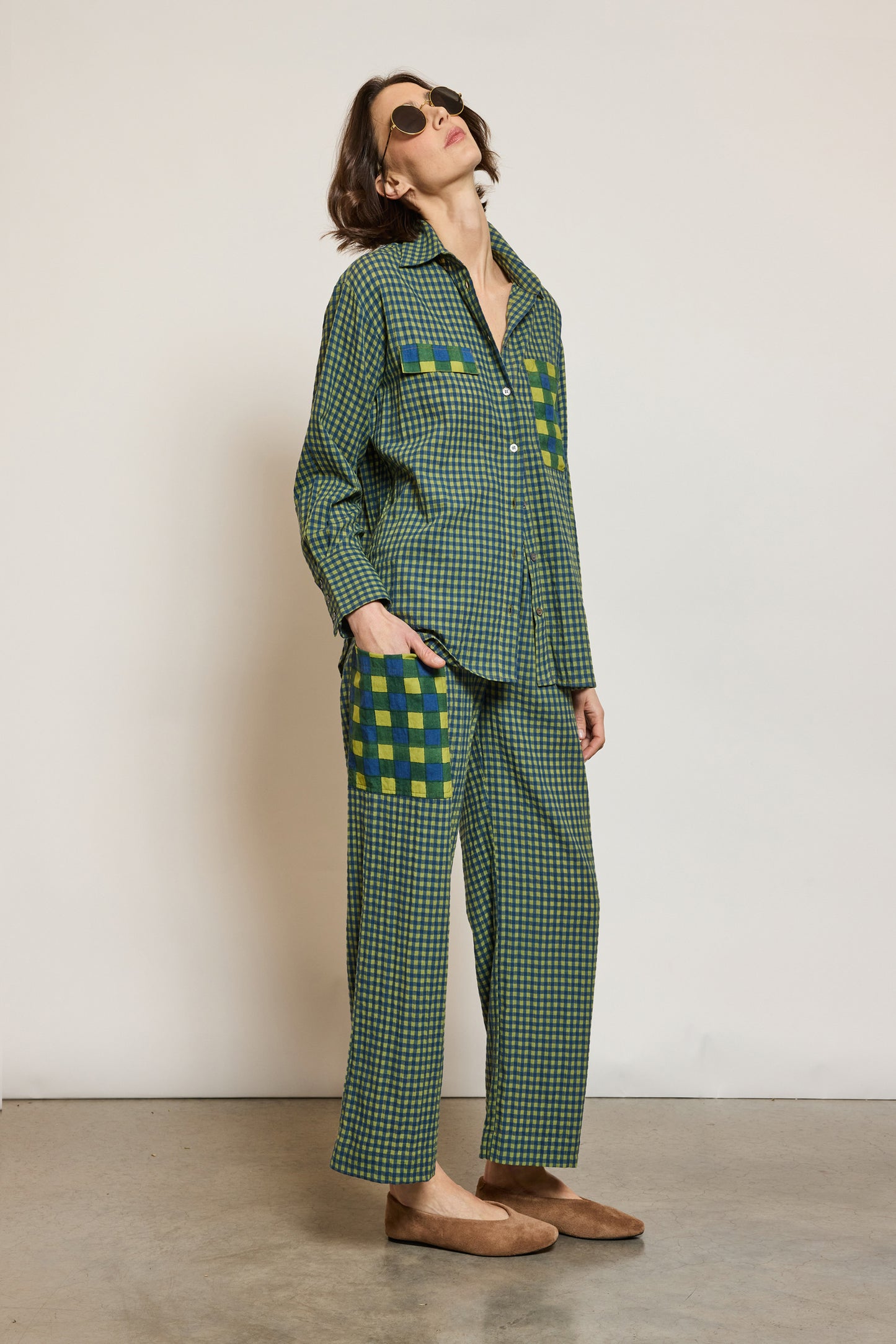 CHEMISE PIXELS MARINE